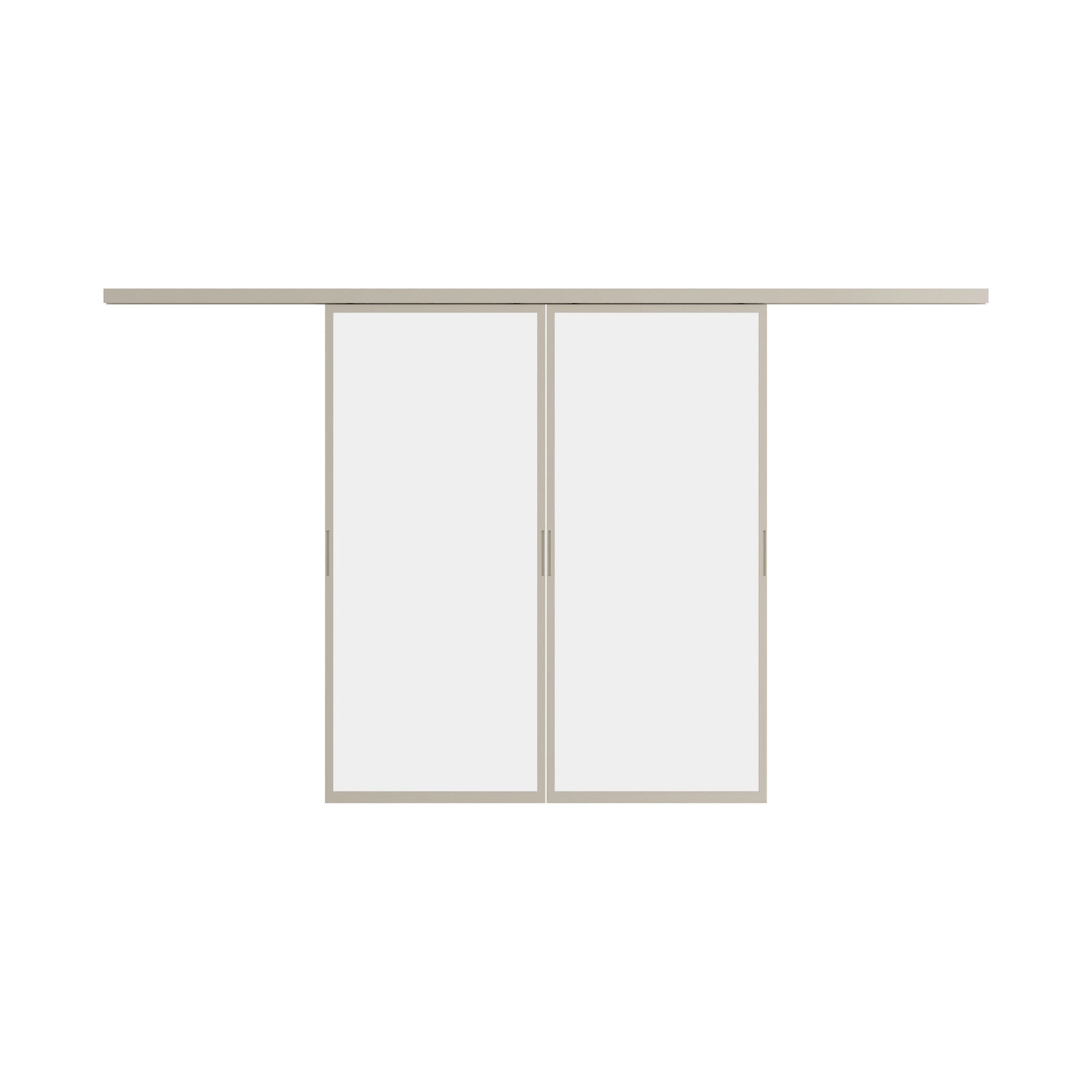 Pinkys Air Lite interior steel door, double, sliding, top-track, closed