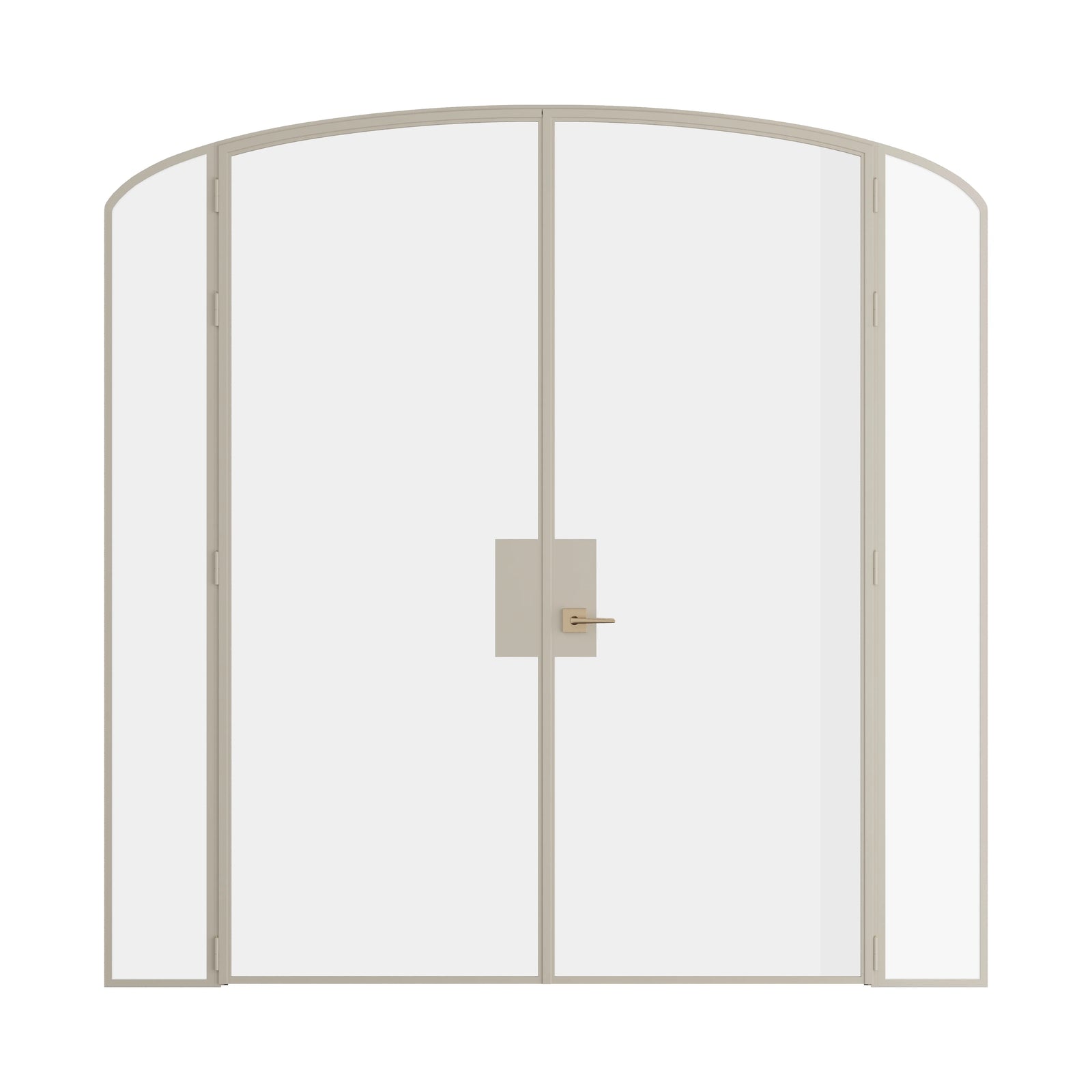 Pinkys Air Lite interior steel door, double, mini arch, with side windows, closed