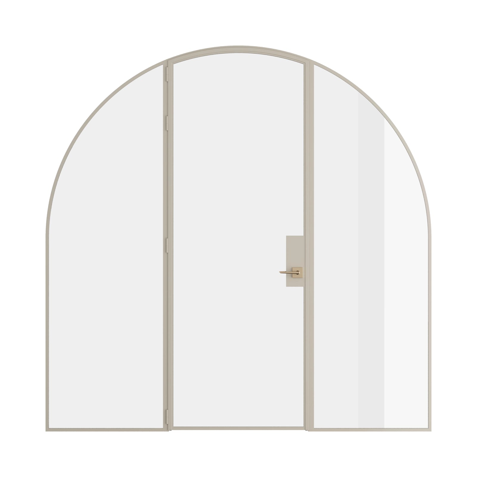 Pinkys Air Lite interior steel door, single, full arch, with side windows, closed