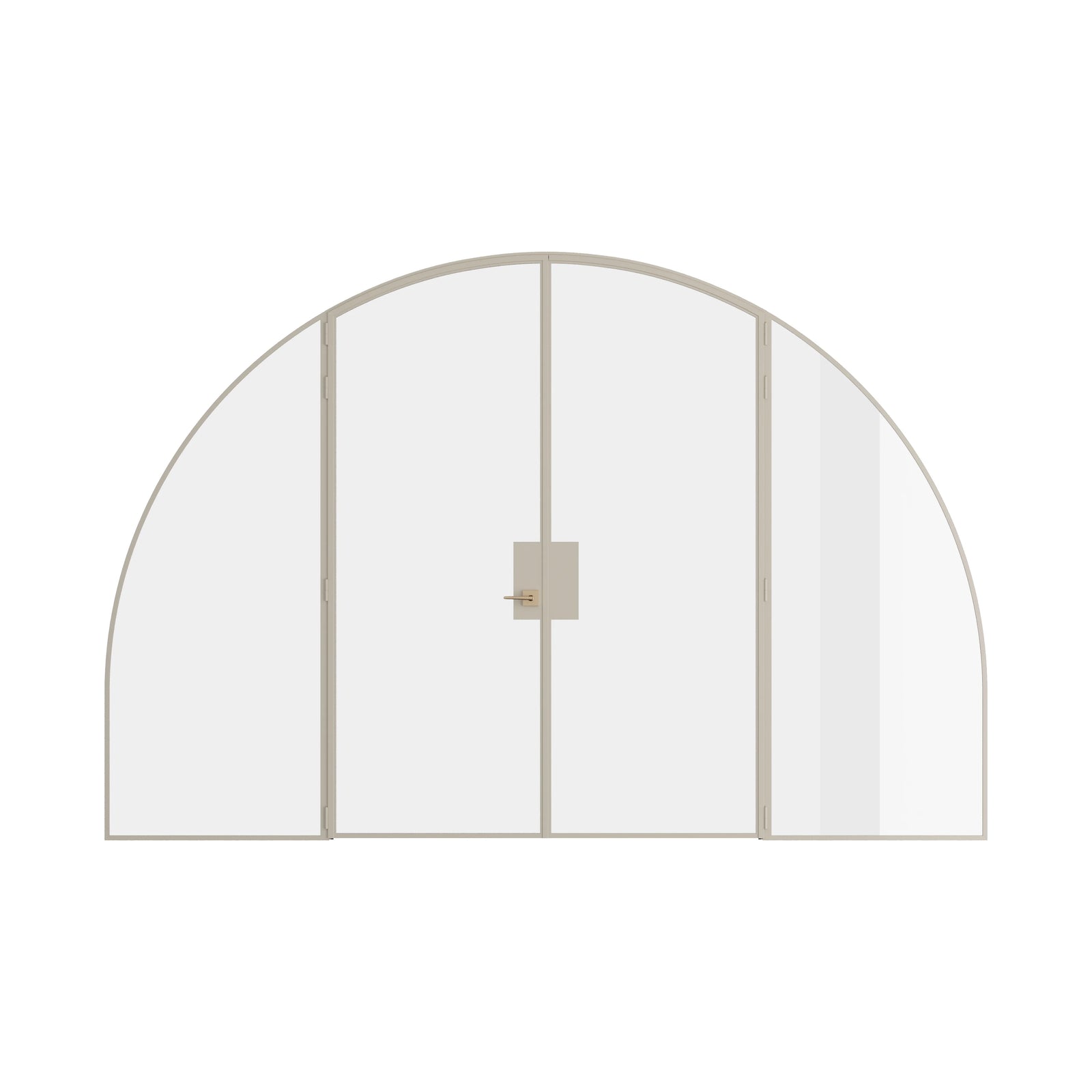 Pinkys Air Lite interior steel door, double, arch, with side windows, closed