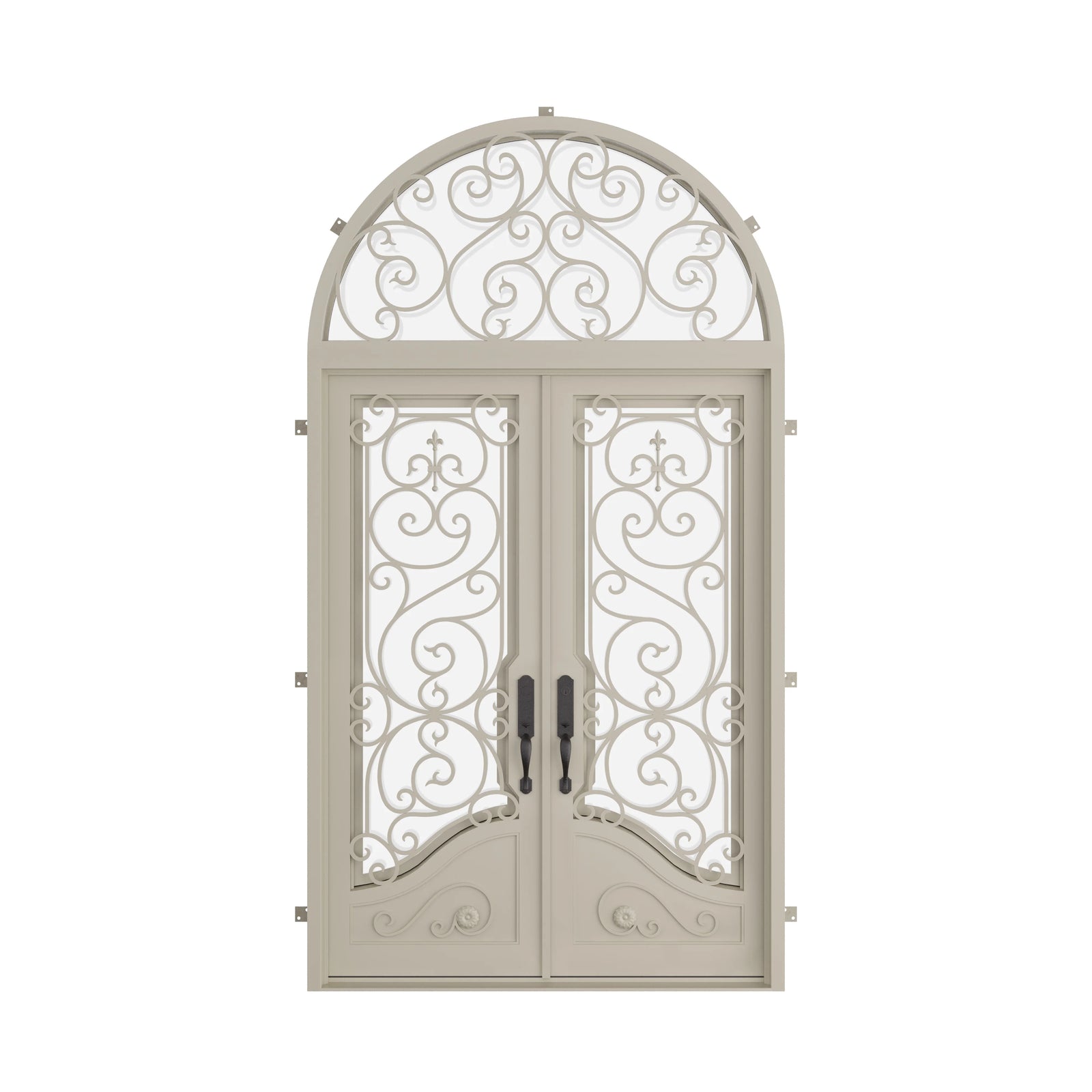 Pinkys Beverly steel door, double, full arch, closed