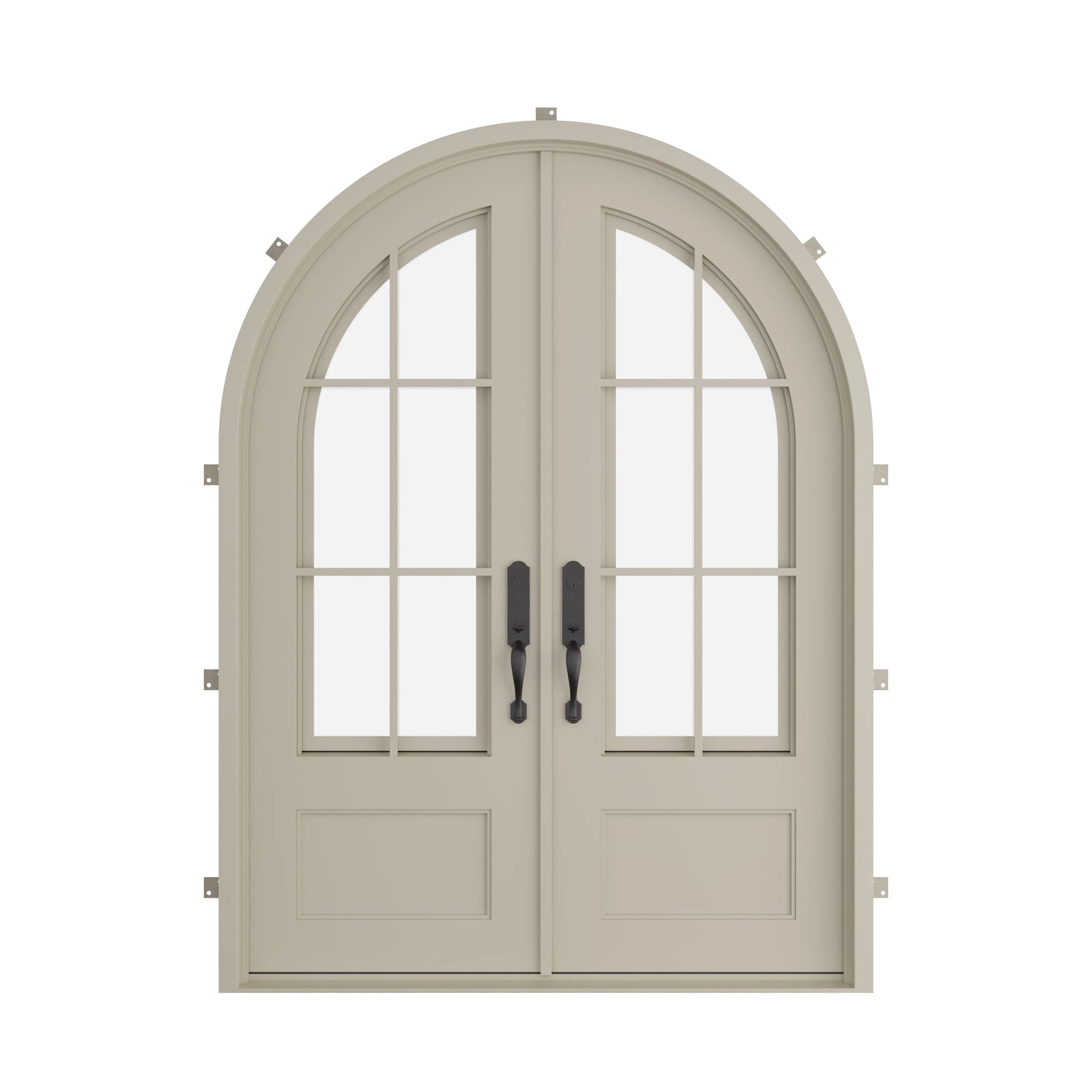 Pinkys Bristol steel door, double, full arch, closed