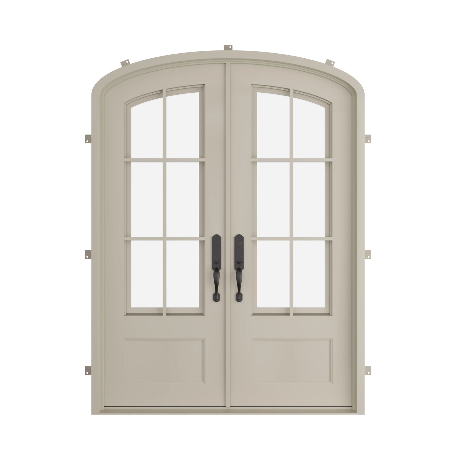 Pinkys Bristol steel door, double, mini arch, closed