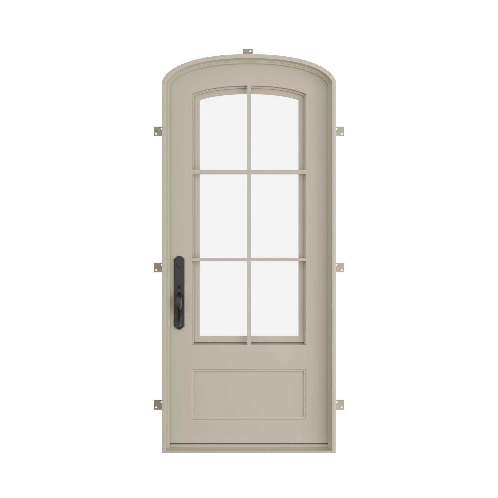 Pinkys Bristol steel door, single, arch, closed