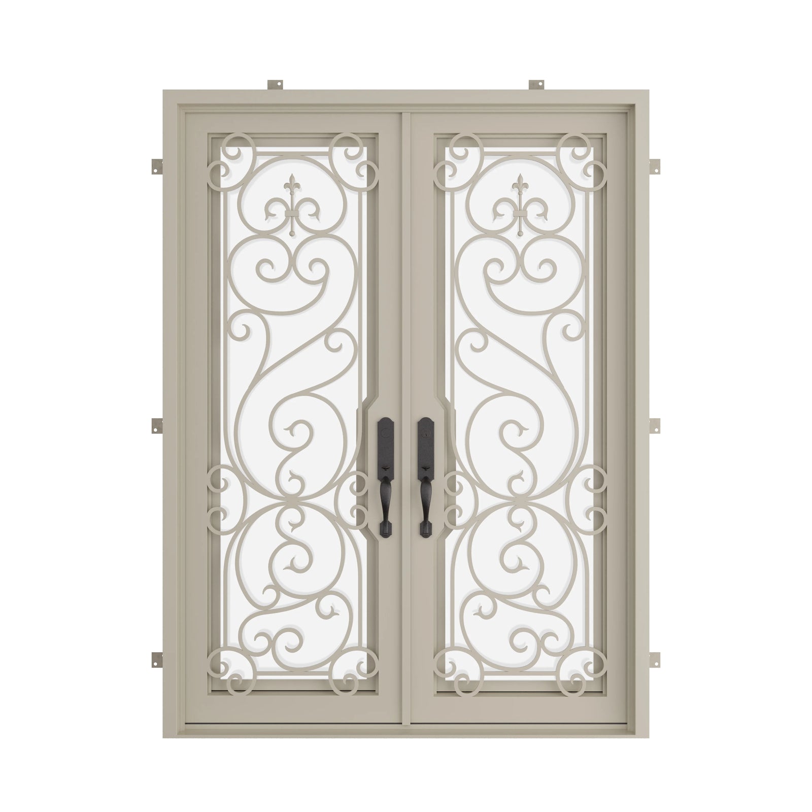 Pinkys Hills steel door, double, flat, closed