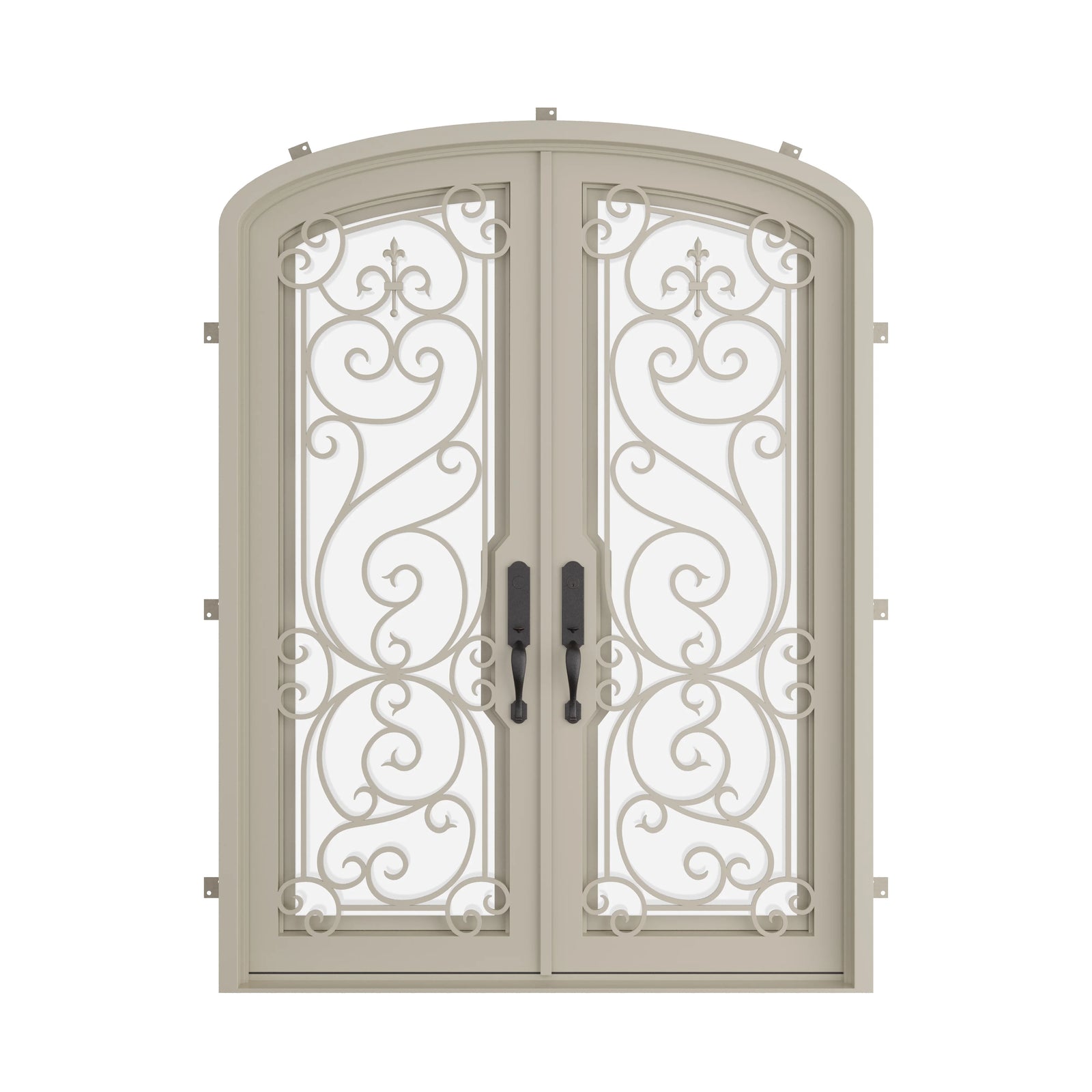 Pinkys Hills steel door, double, arch, closed