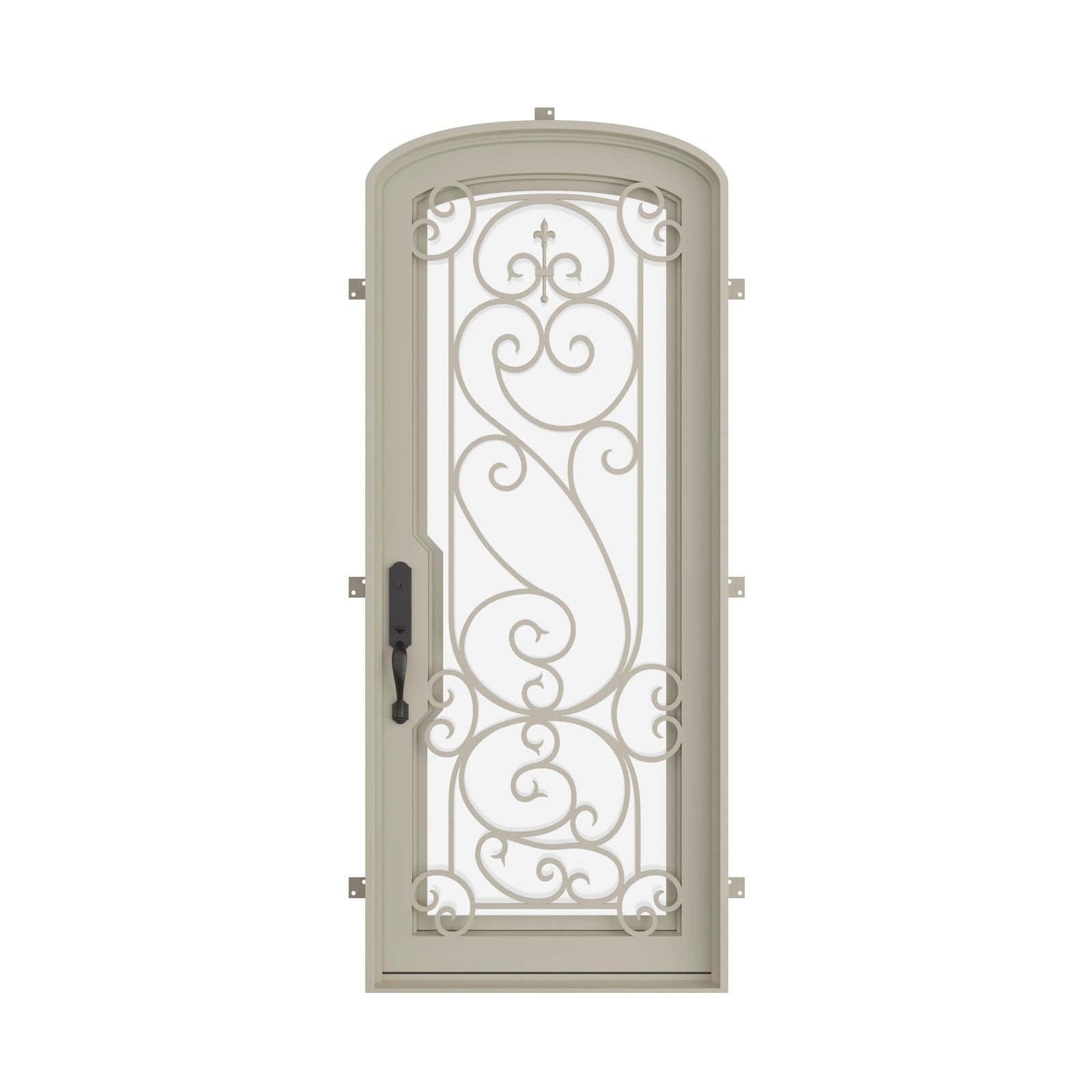 Pinkys Hills steel door, single, mini arch, closed