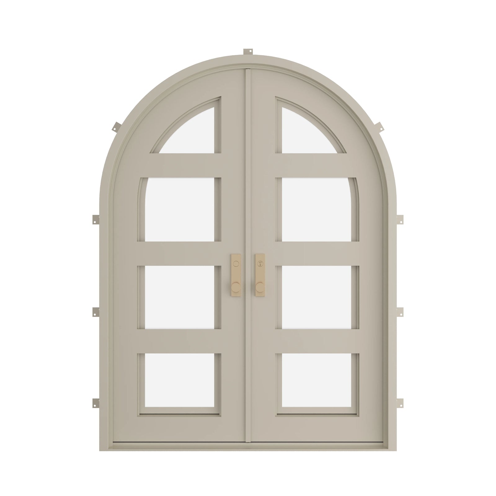 Pinkys Knox steel door, double, full arch, closed