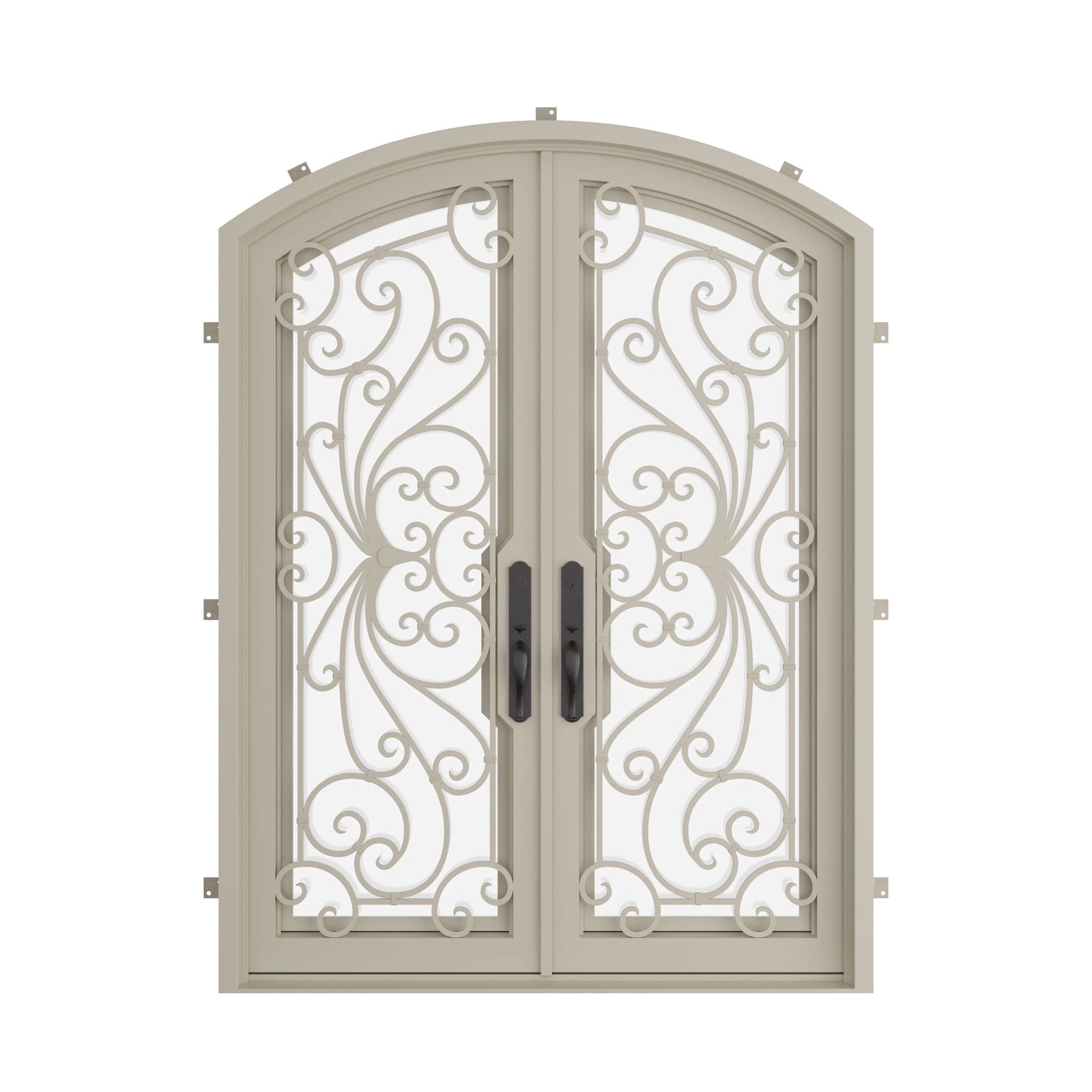 Pinkys Miracle steel door, double, arch, closed