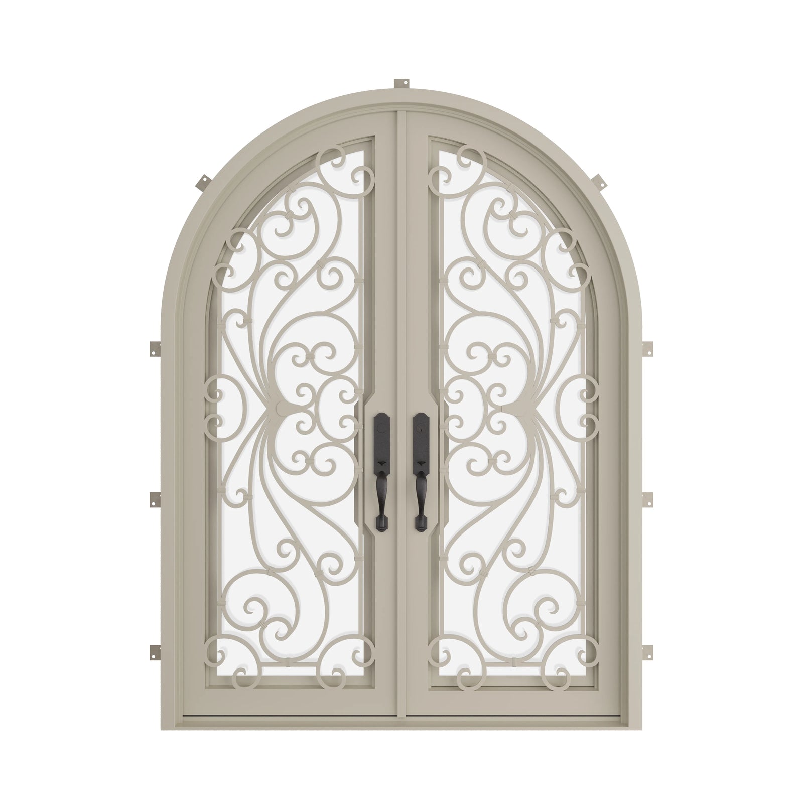 Pinkys Miracle steel door, double, full arch, closed