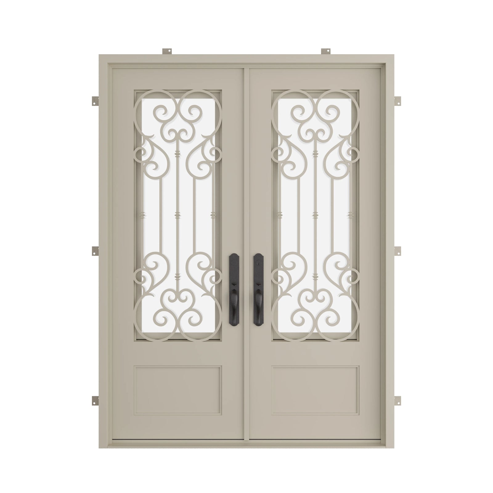 Pinkys New York steel door, double, flat, closed
