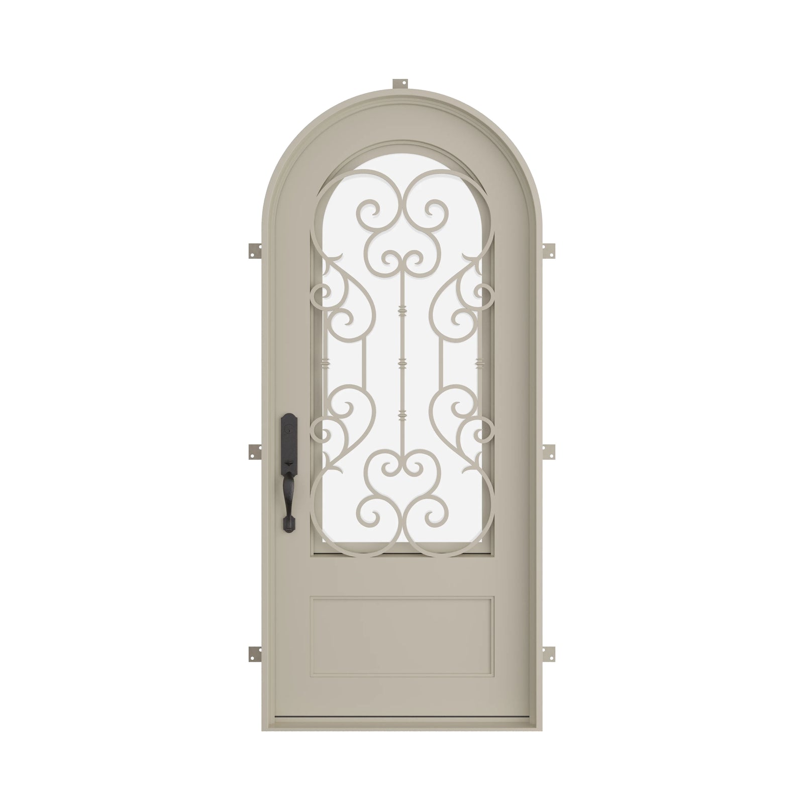 Pinkys New York steel door, single, full arch, closed