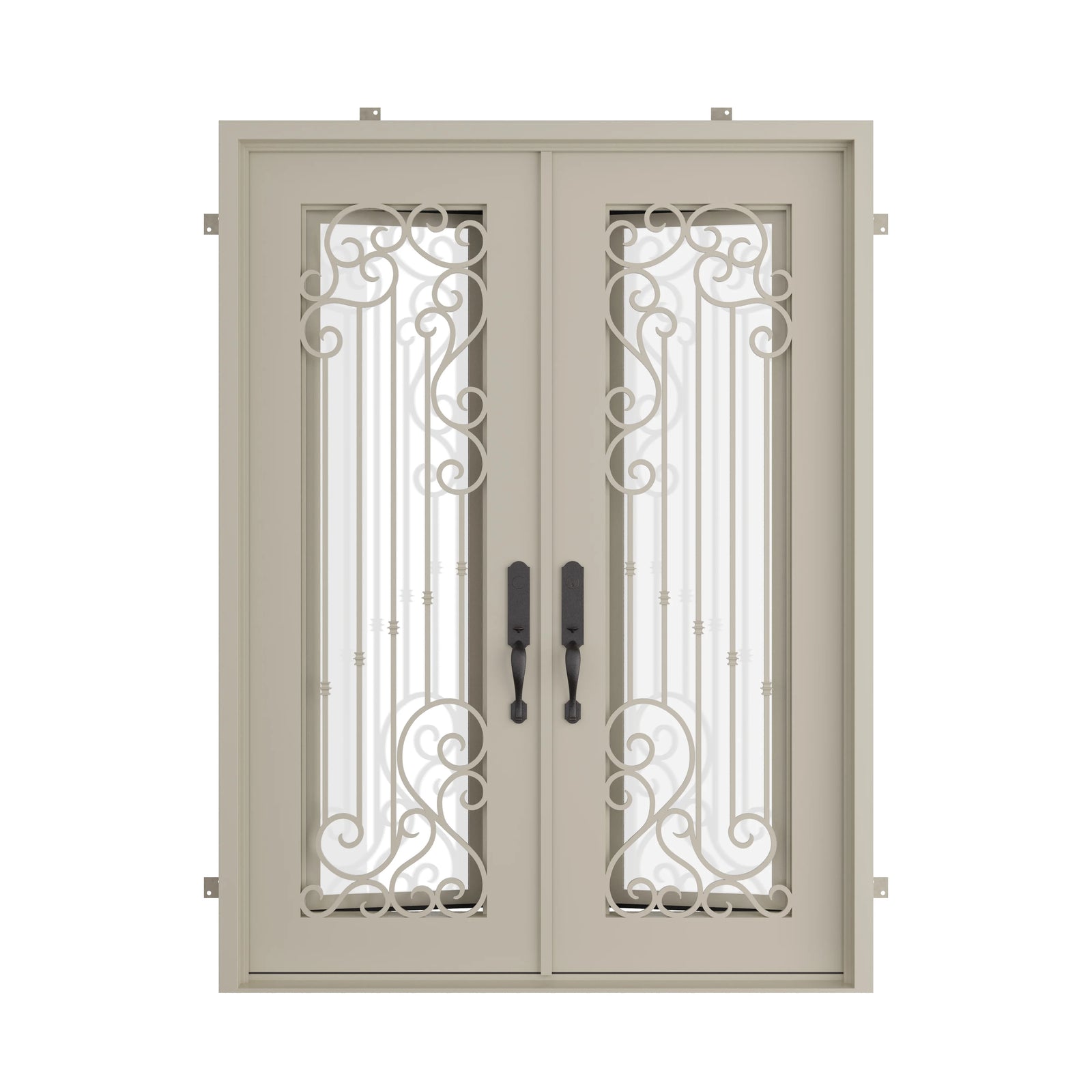 Pinkys Paris steel door, double, flat, closed