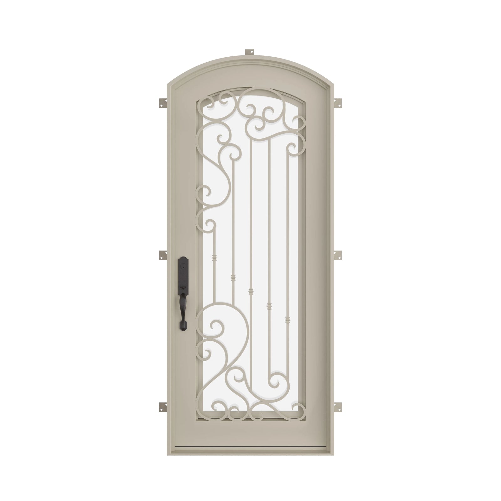 Pinkys Paris steel door, single, arch, closed