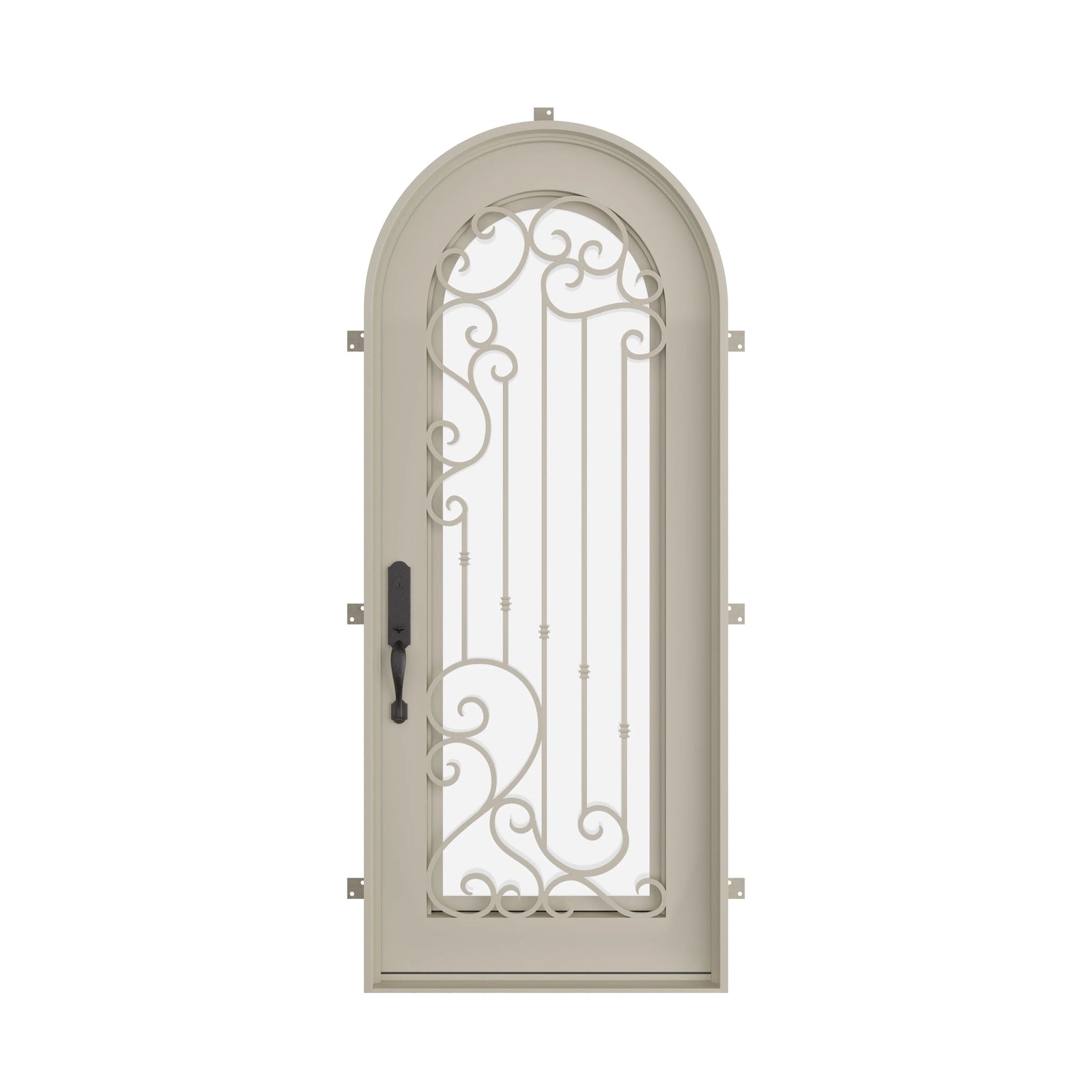 Pinkys Paris steel door, single, full arch, closed