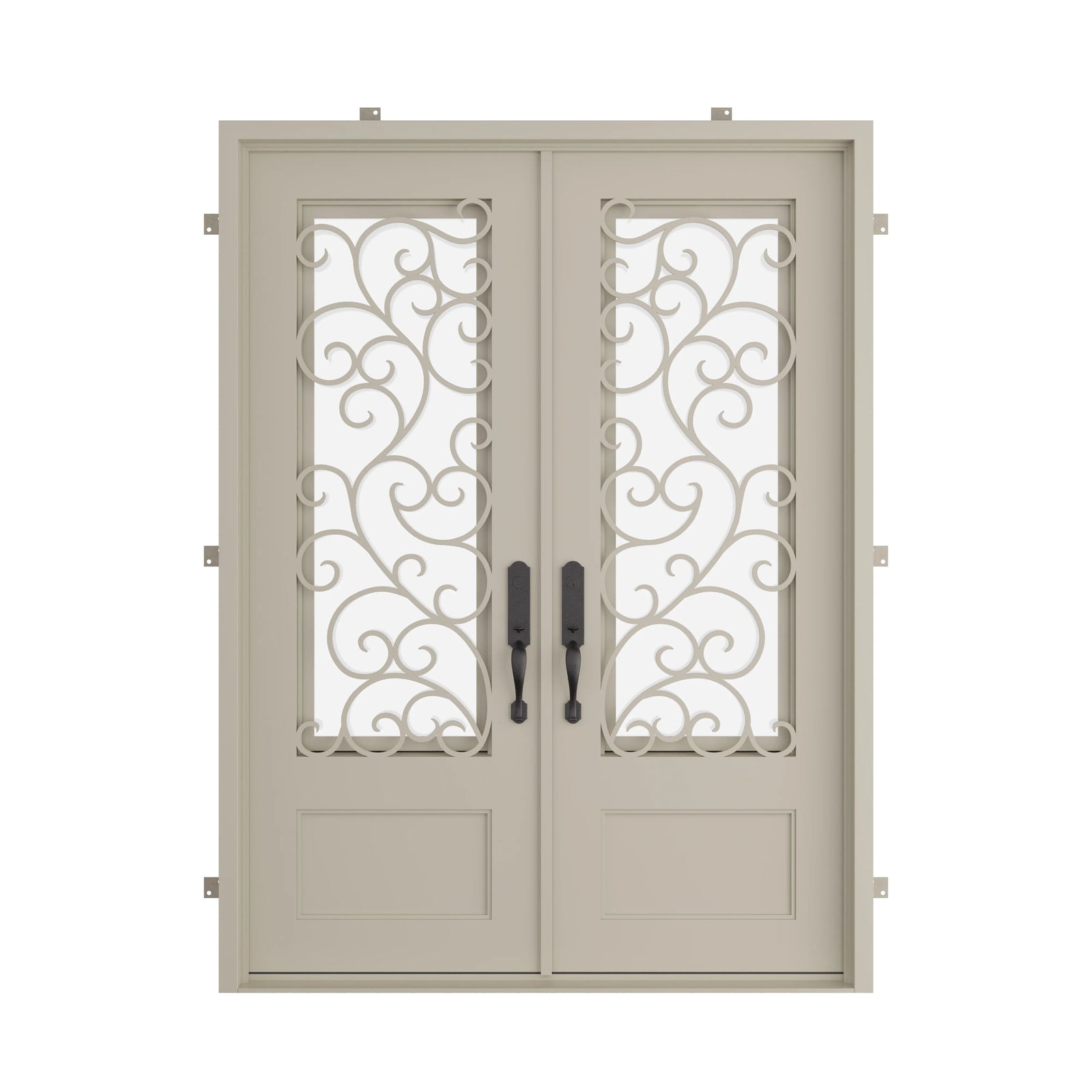 Pinkys Story steel door, double, flat, closed