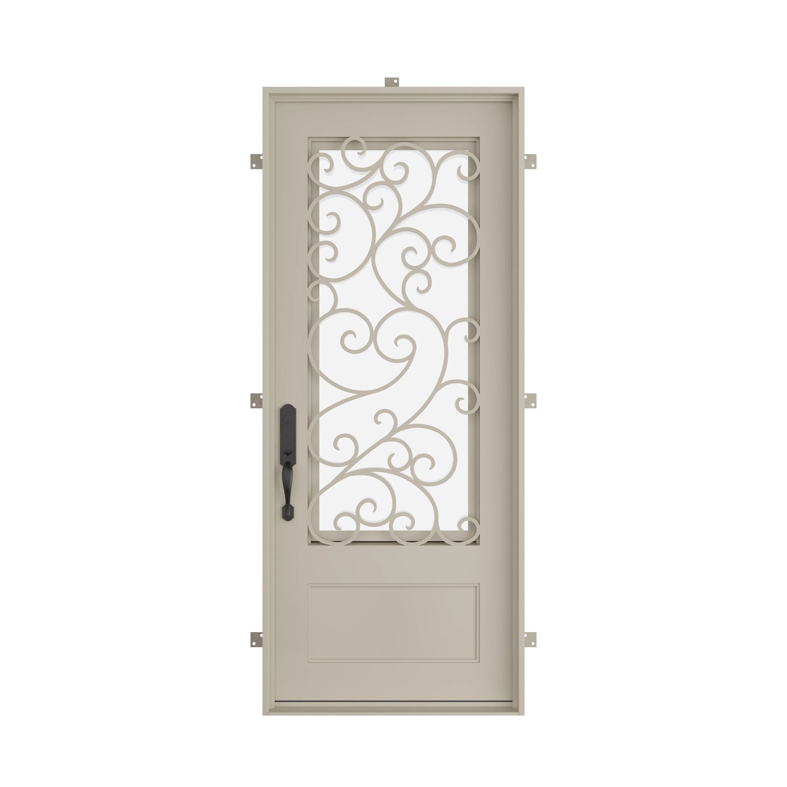 Pinkys Story steel door, single, flat, closed