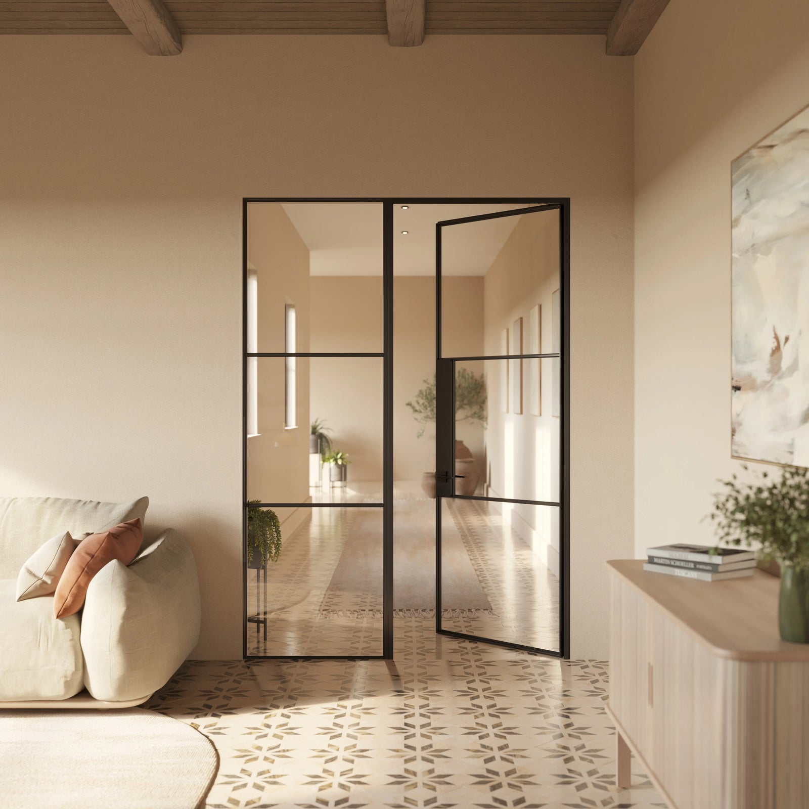 Pinkys Air 4 interior steel door