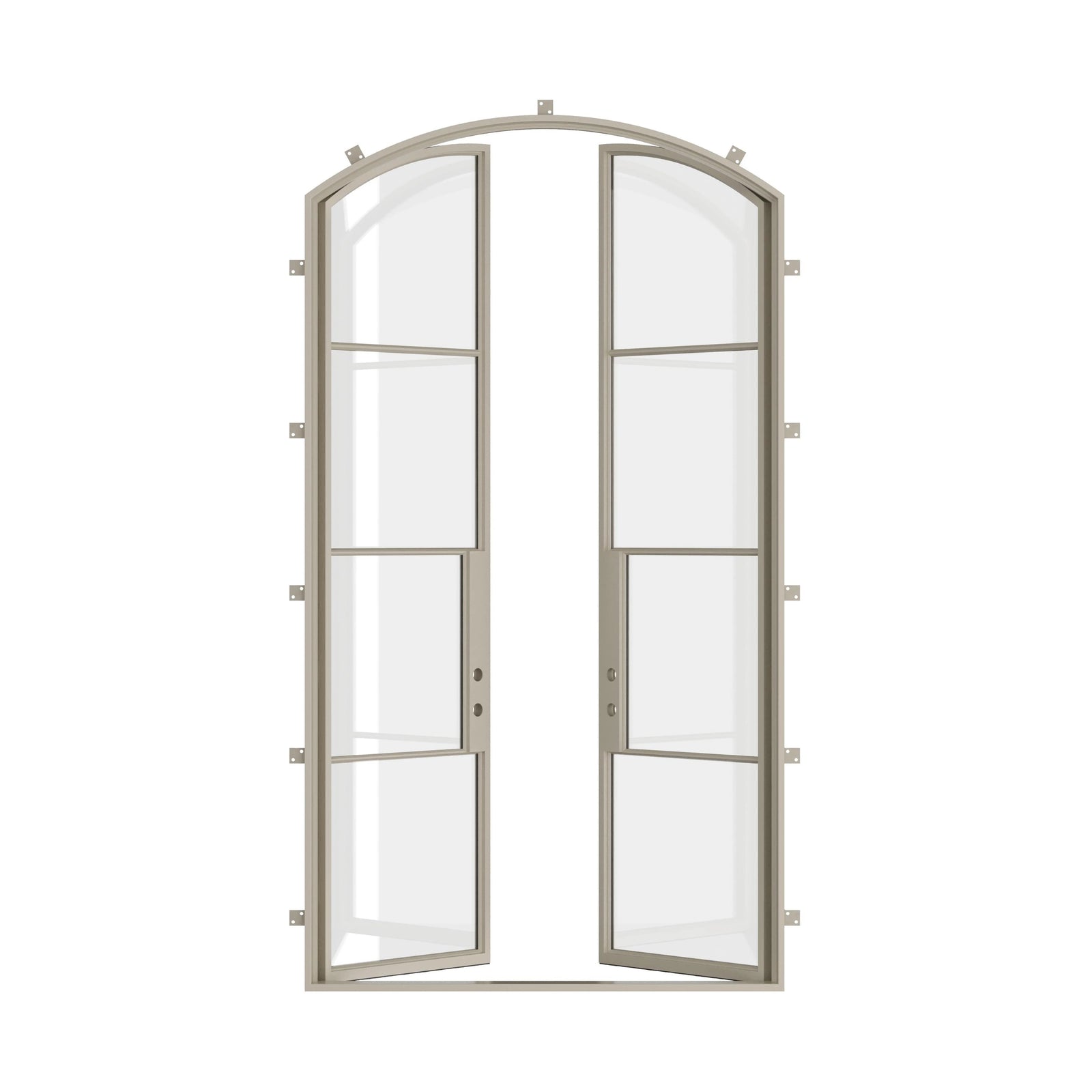 Pinkys Air 4 steel door, double, arch, open