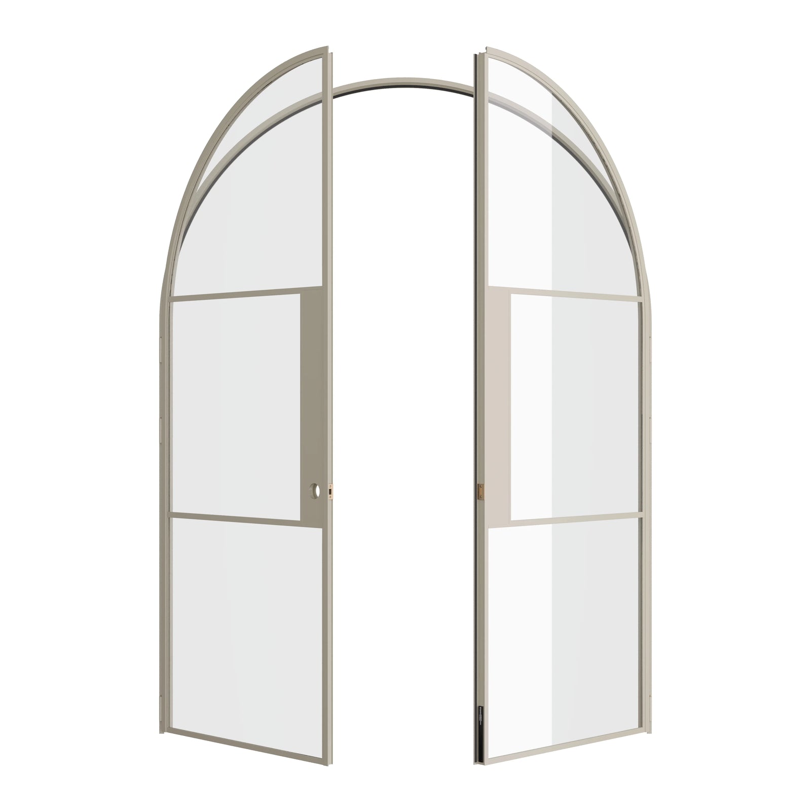 Pinkys Air 4 interior steel door, double, full arch, open
