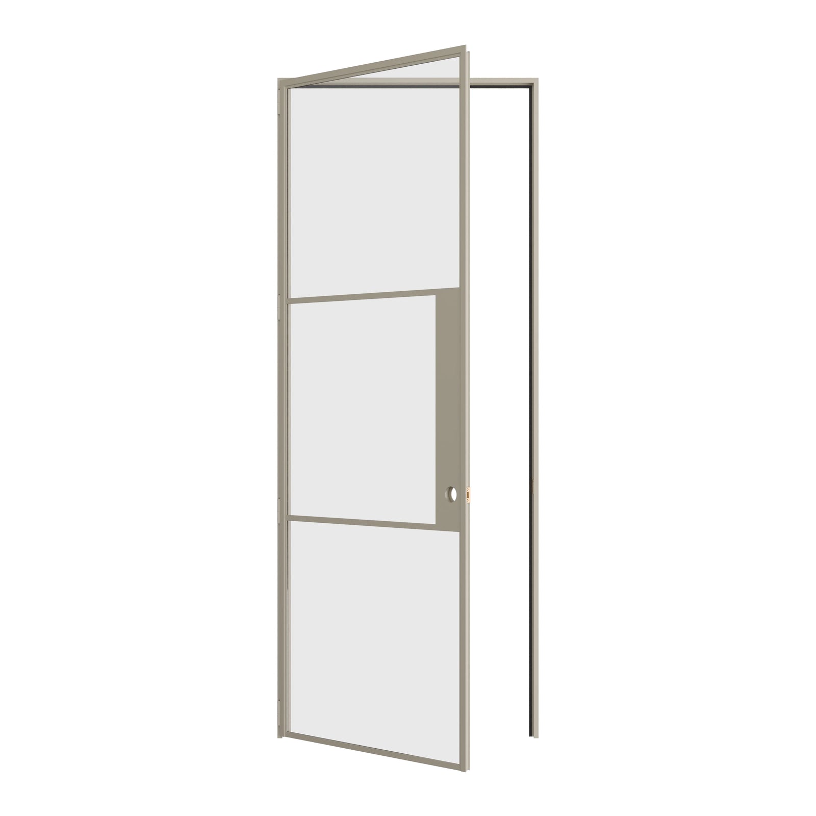 Pinkys Air 4 interior steel door, single, flat, open