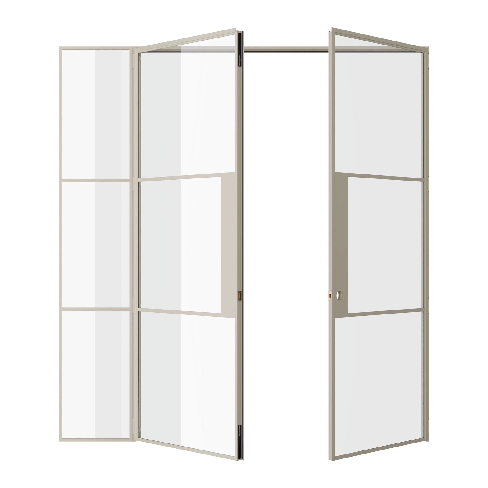 Pinkys Air 4 interior steel door, single, double, flat, open