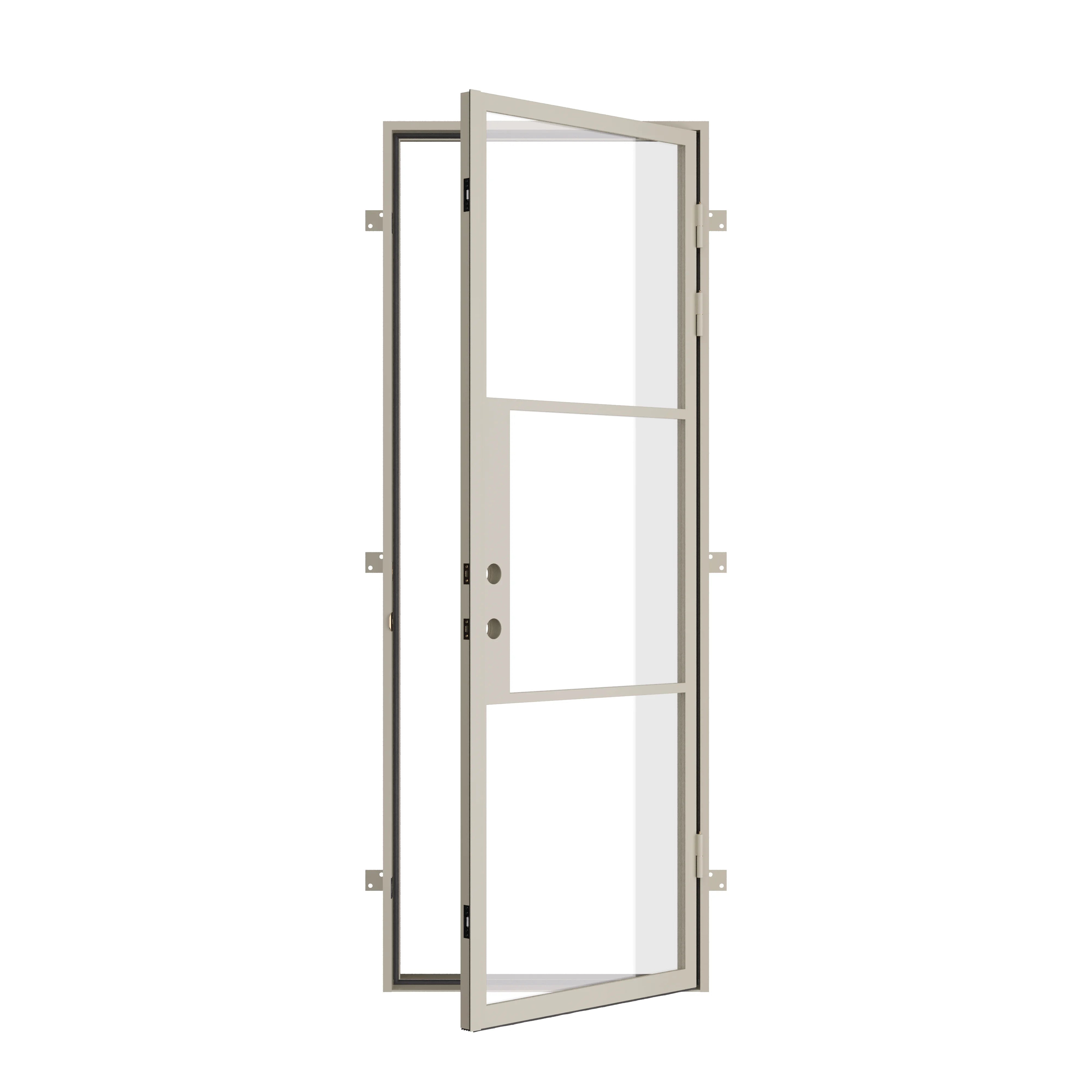 contemporary steel front door khaki finish