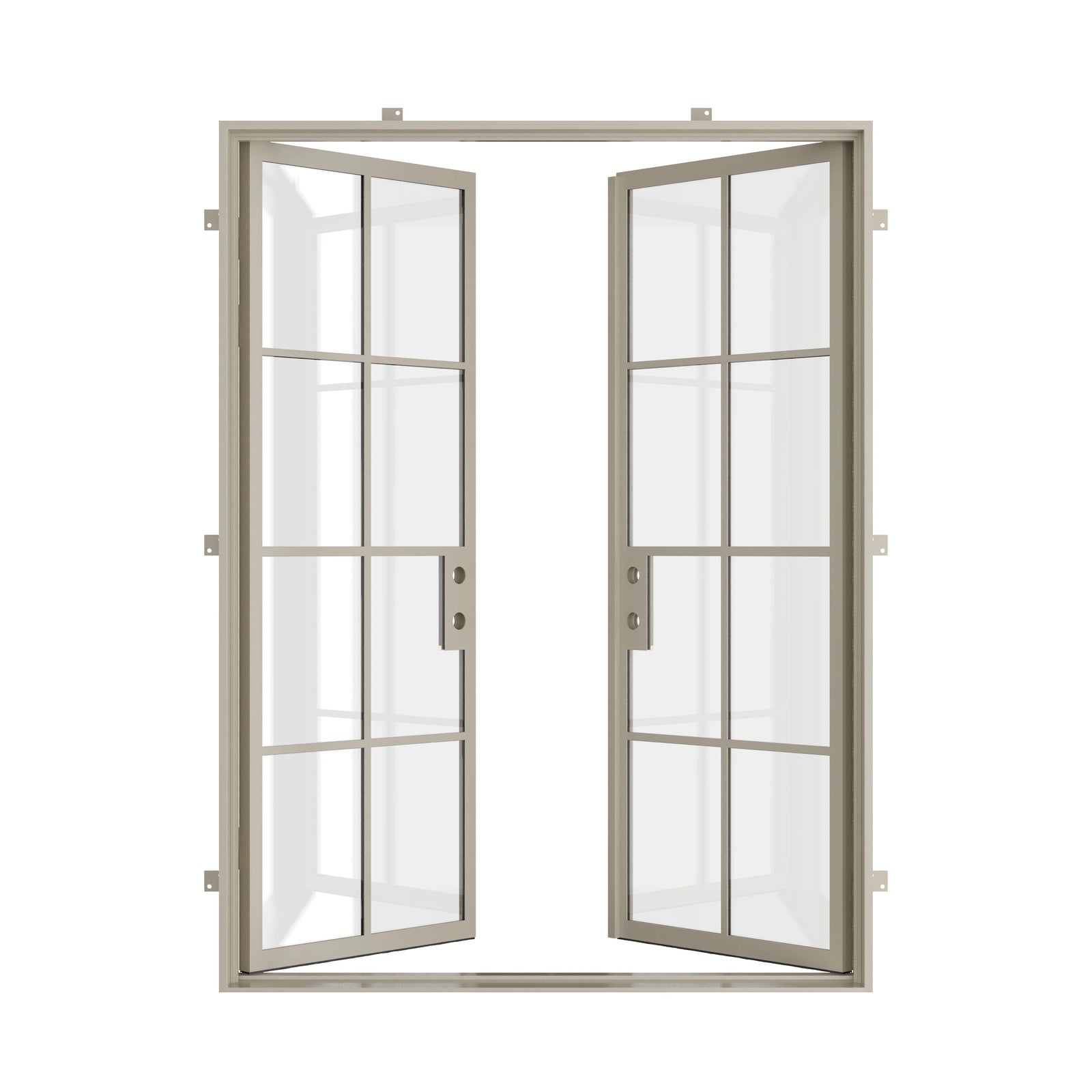 Pinkys Air 5 steel door, double, flat, open