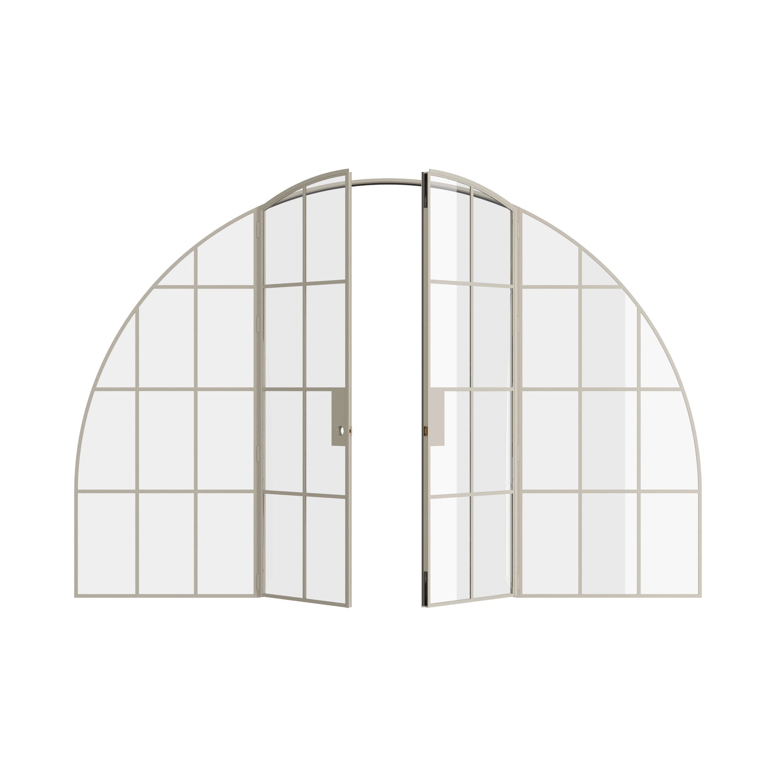Pinkys Air 5 interior steel door, double, full arch, open