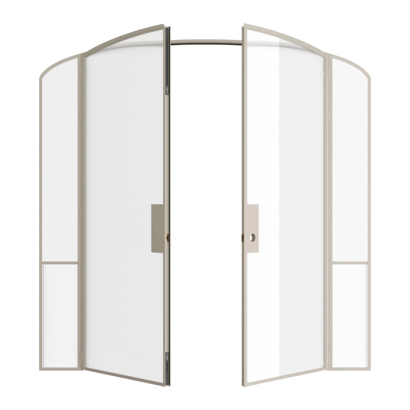 Pinkys Air Grand interior steel door, double, mini arch, with side windows, open