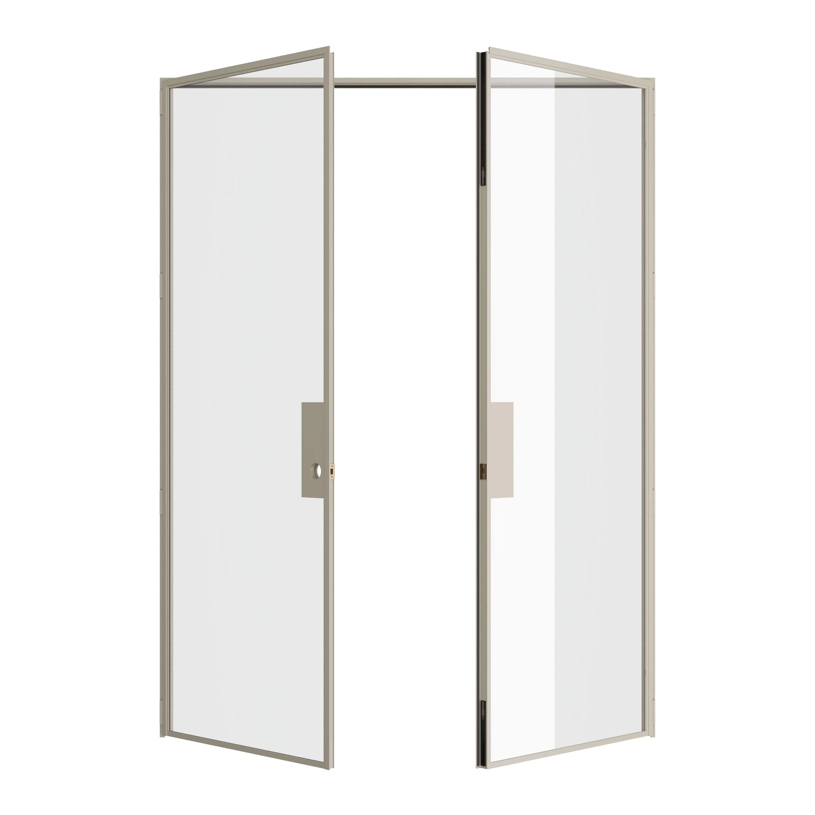 Pinkys Air Lite interior steel door, double, flat, open