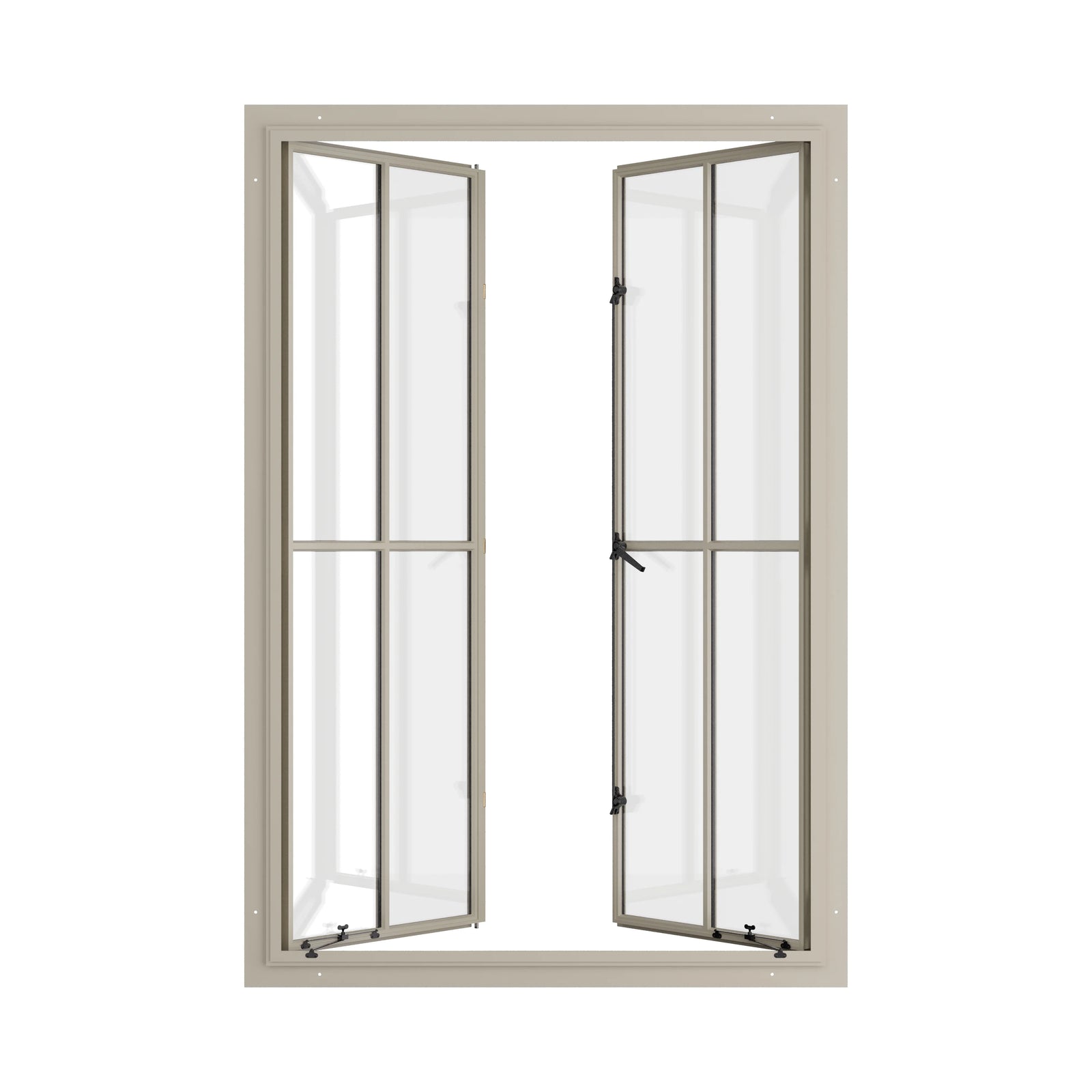 Pinkys Air Window, double, casement, portrait, open