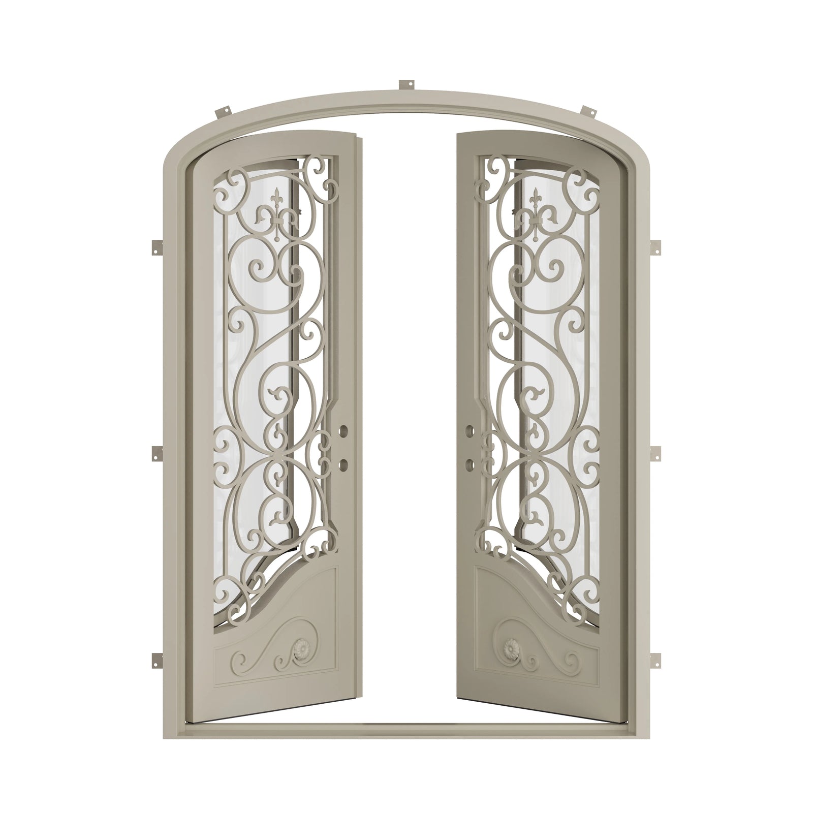 Pinkys Beverly steel door, double, mini arch, open