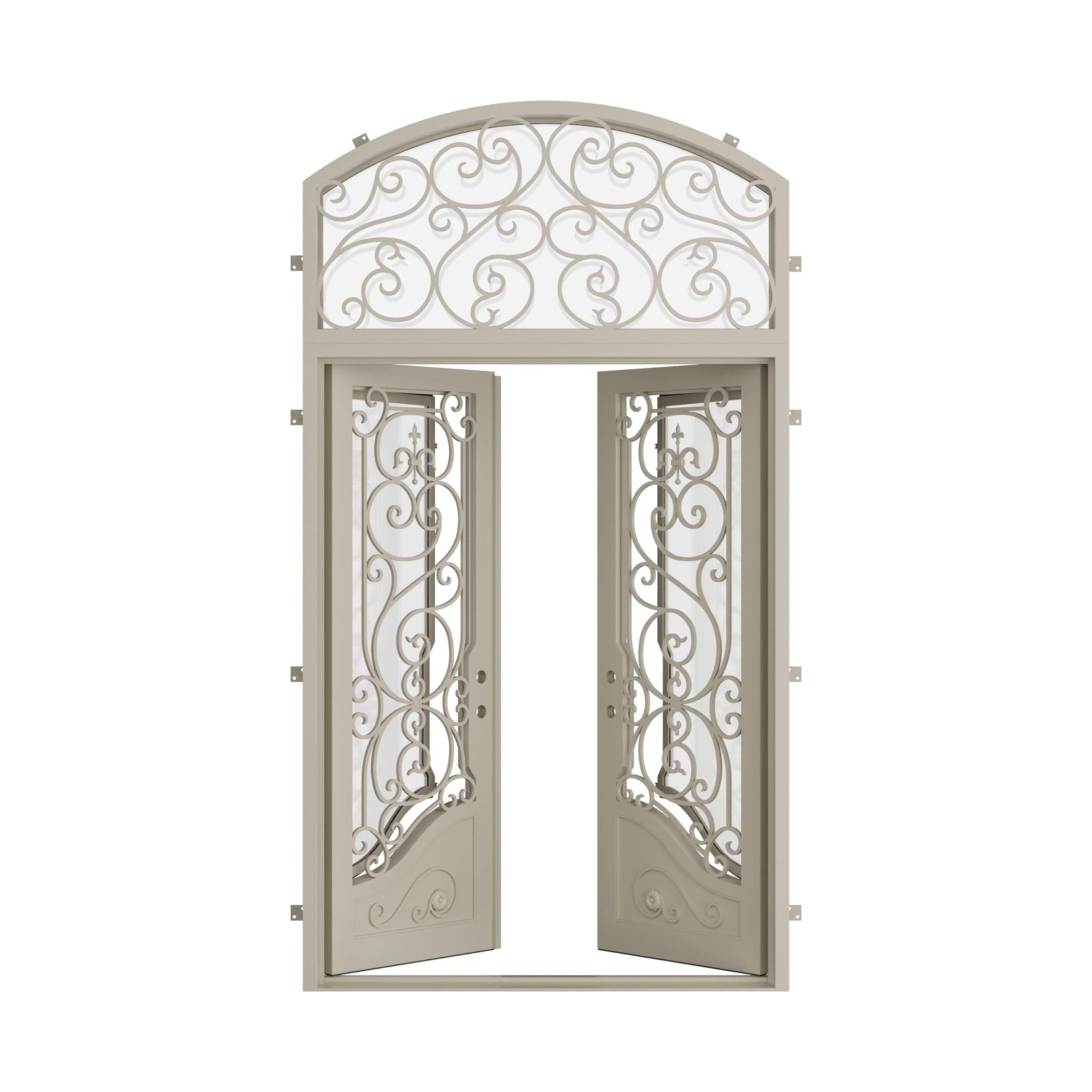 Pinkys Beverly steel door, double, flat, open