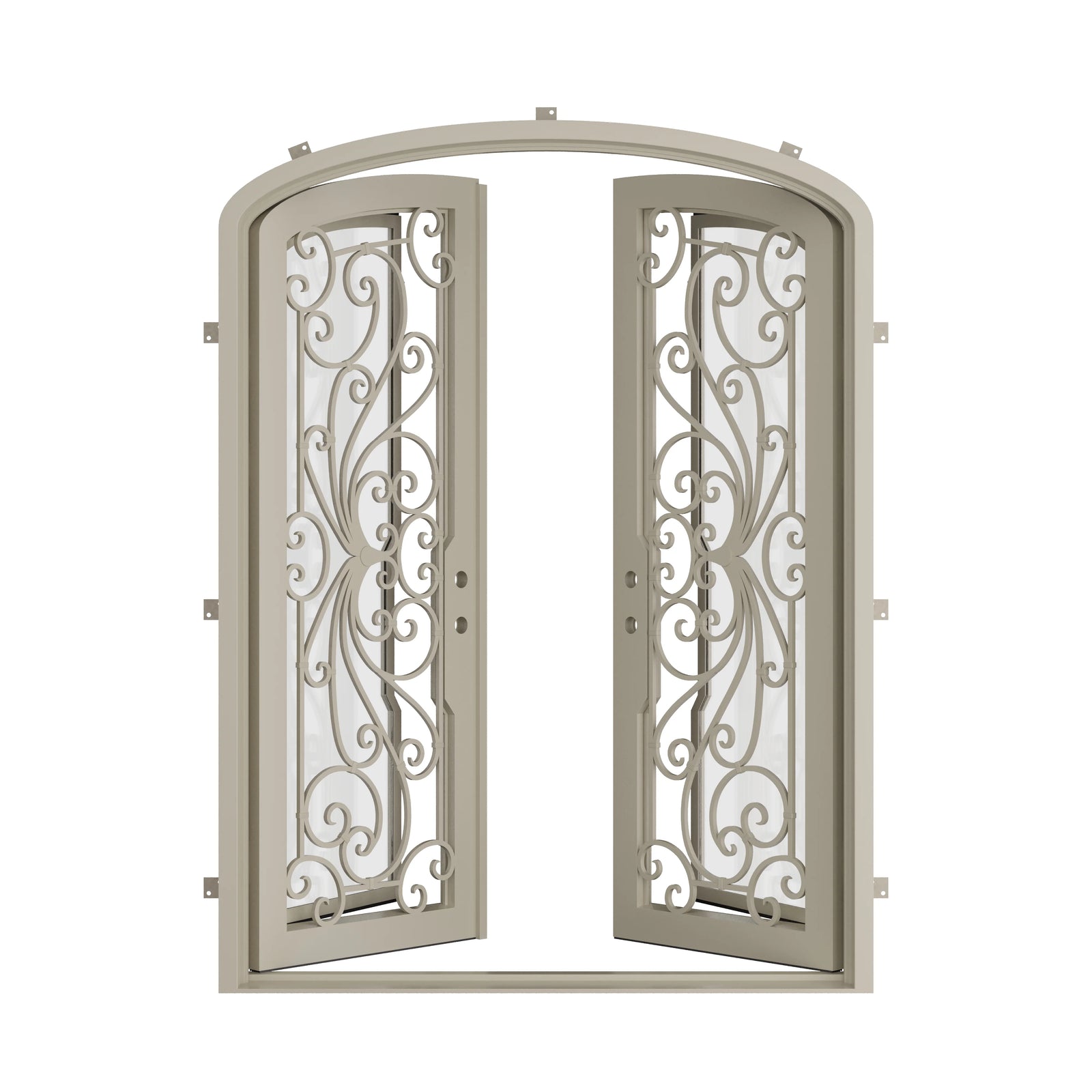 Pinkys Miracle steel door, double, mini arch, open