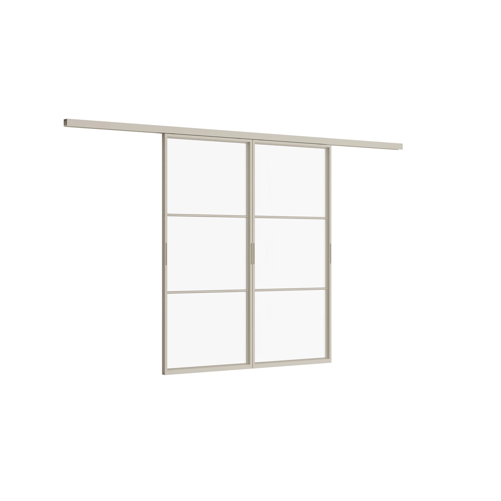 Pinkys Air 4 interior steel door, double, sliding, top-track, closed