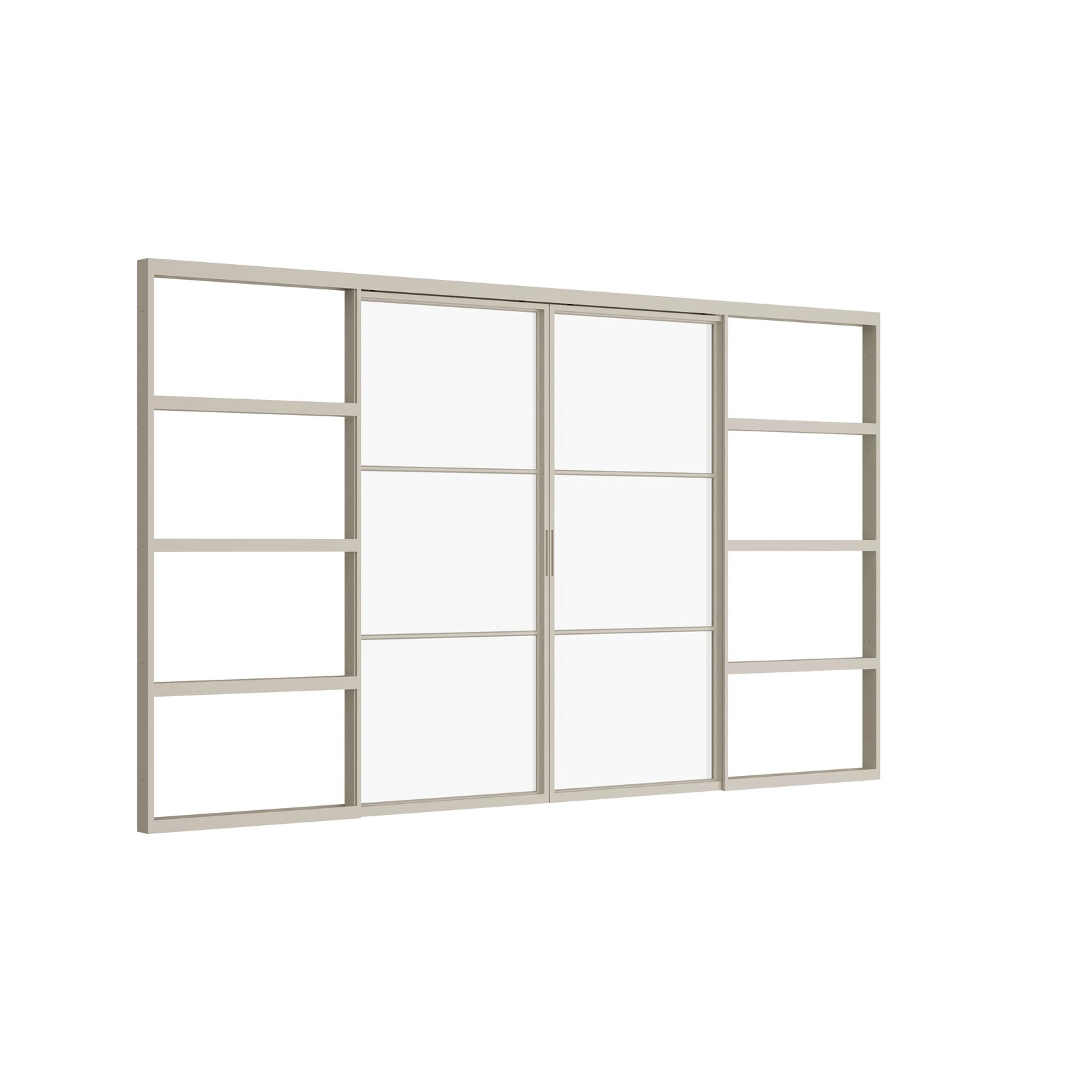 Pinkys Air 4 interior steel door, double, flat, sliding, pocket, top-track, closed