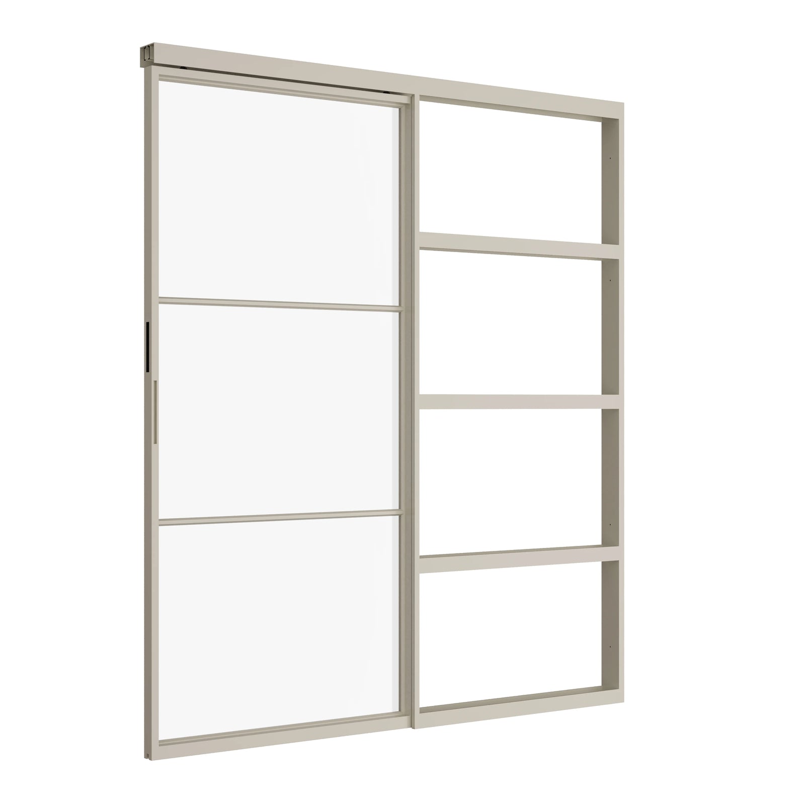 Pinkys Air 4 interior steel door, single, flat, sliding, pocket, top-track, closed