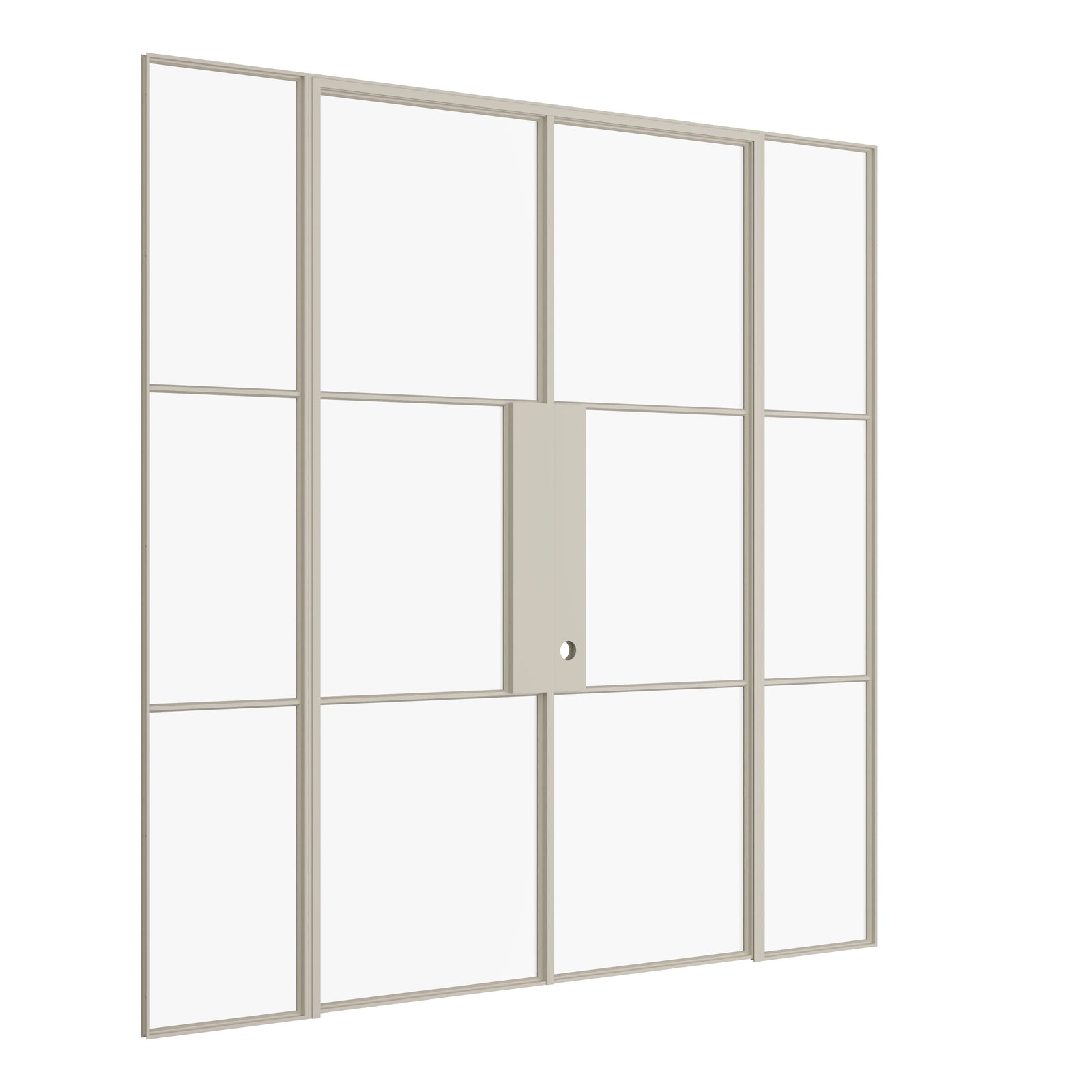 Pinkys Air 4 interior steel door, double, flat, with side windows, closed