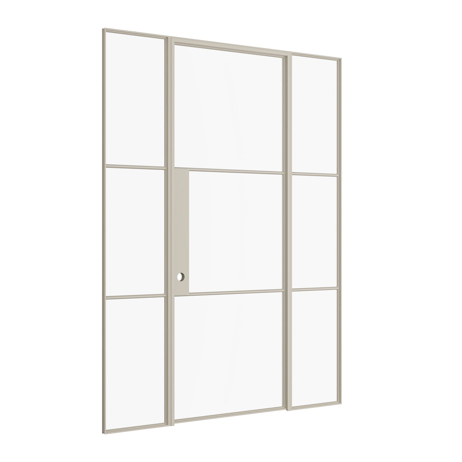 Pinkys Air 4 interior steel door, single, flat, with side windows, closed