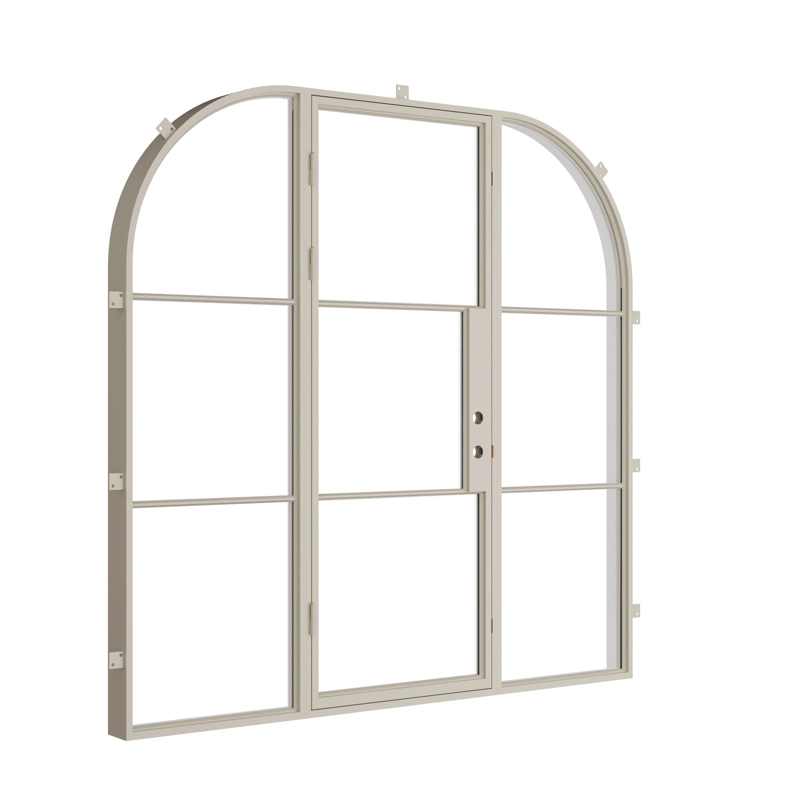 Pinkys Air 4 steel door, single, flat, with side windows, closed