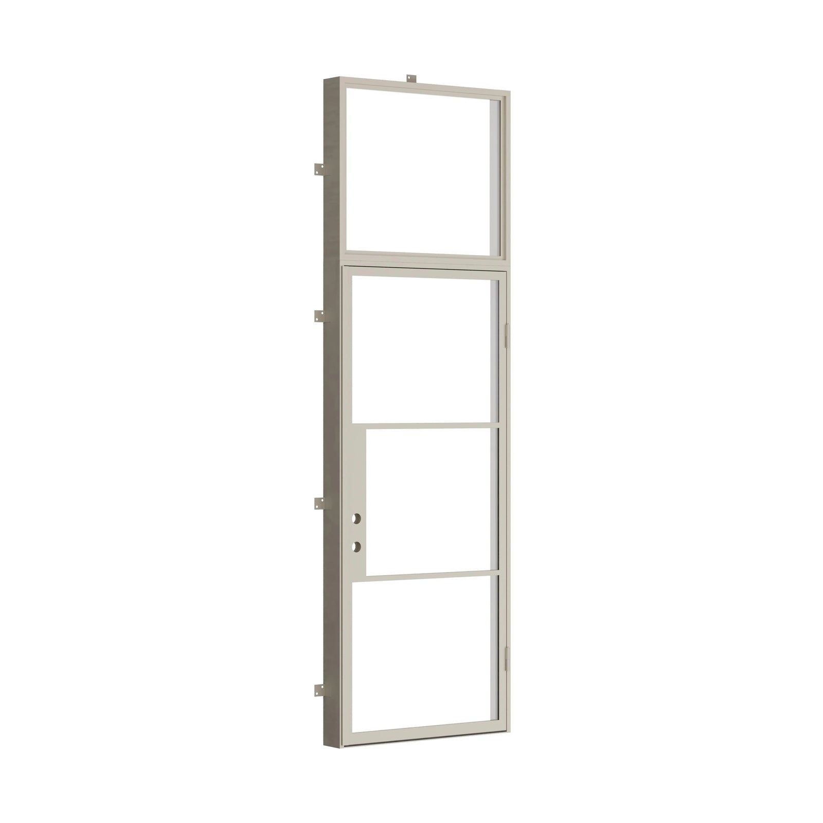Pinkys Air 4 steel door, single, flat, with a flat top window, closed