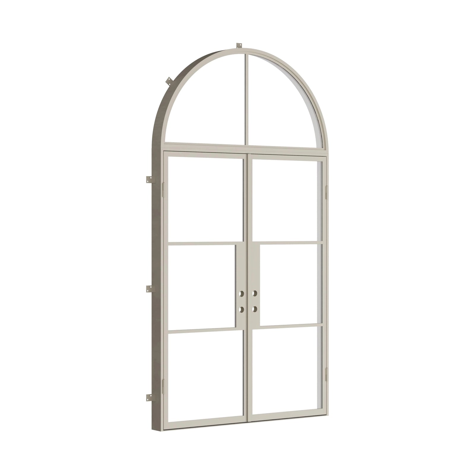 Pinkys Air 4 steel door, double, flat, with a full-arch top window, closed