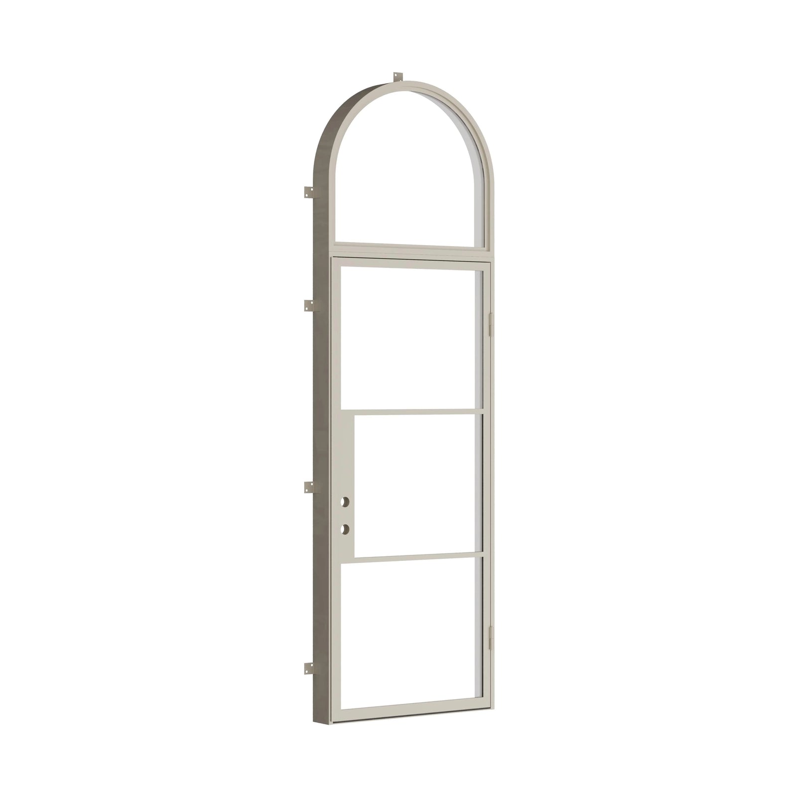 Pinkys Air 4 steel door, single, flat, with an arch top window, closed