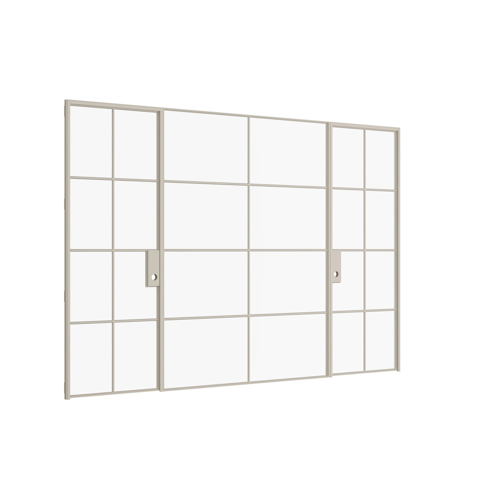 Pinkys Air 5 interior steel door, dual single, with a fixed middle panel, closed