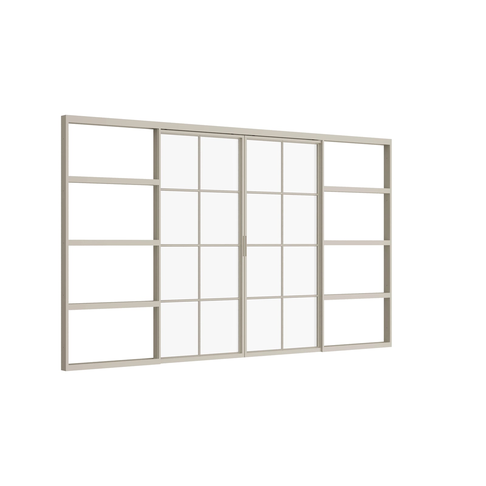 Pinkys Air 5 interior steel door, double, flat, sliding, pocket, top-track, closed