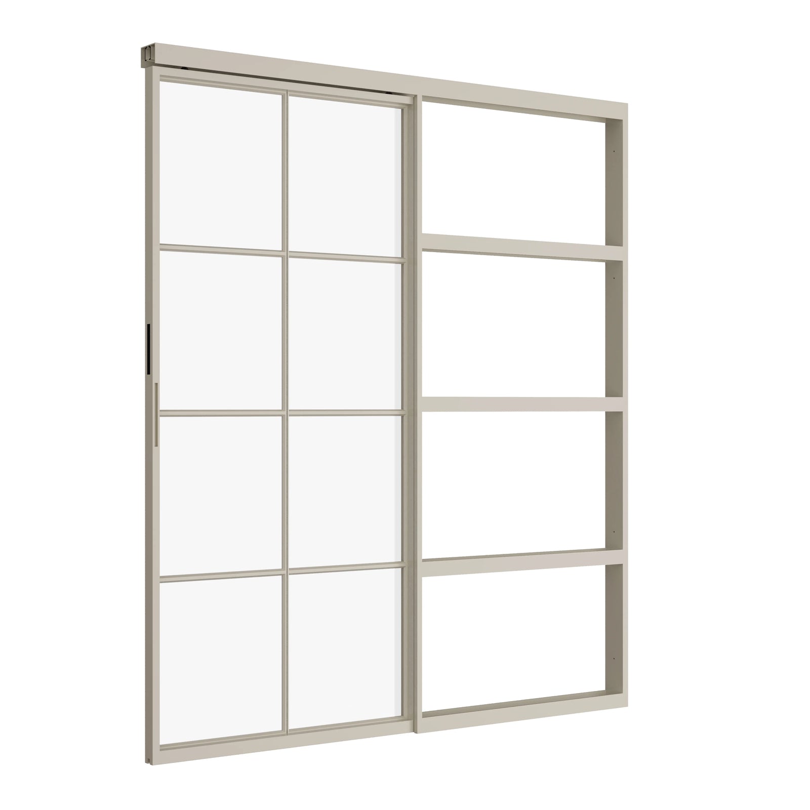 Pinkys Air 5 interior steel door, single, flat, sliding, pocket, top-track, closed