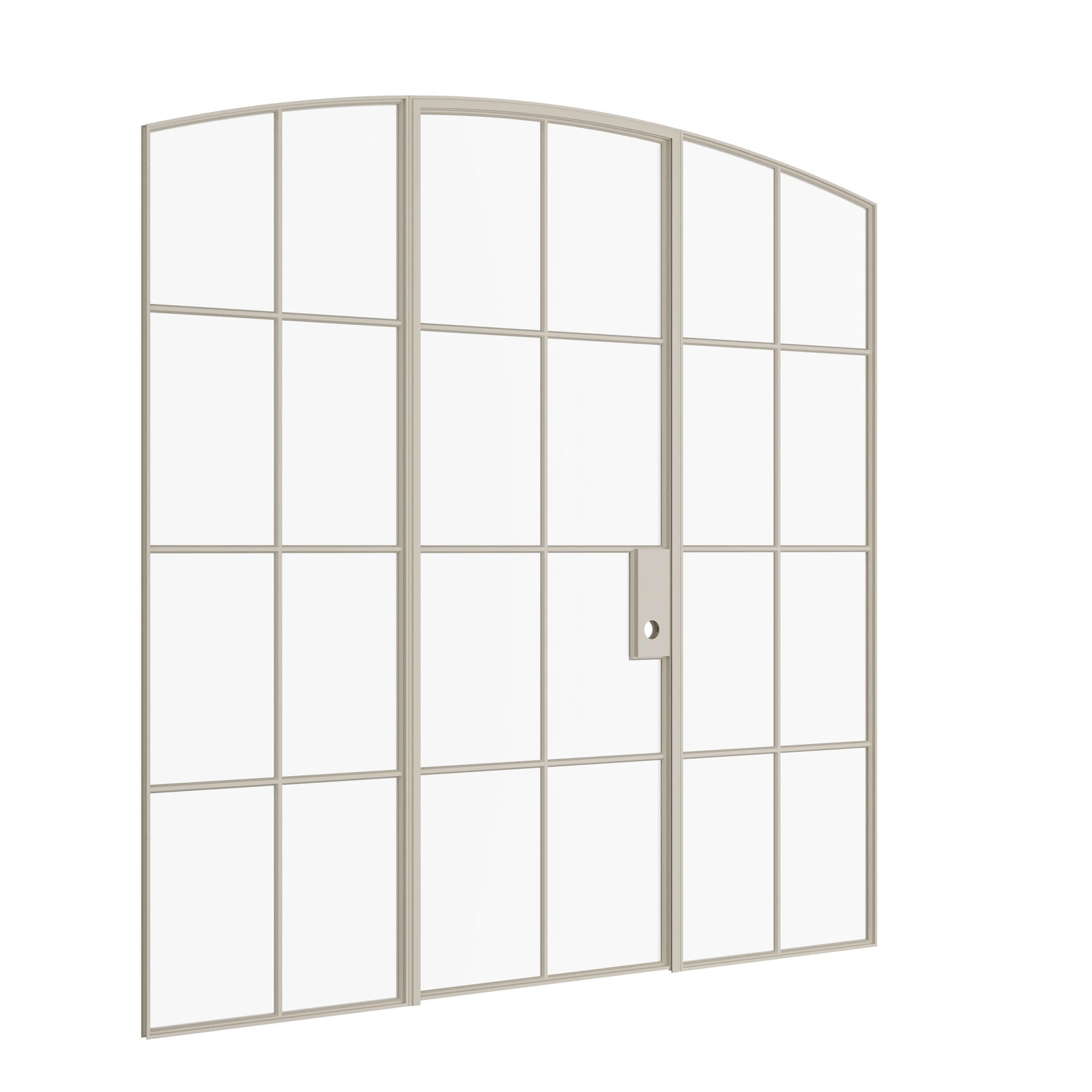 Pinkys Air 5 interior steel door, single, arch, with side windows, closed
