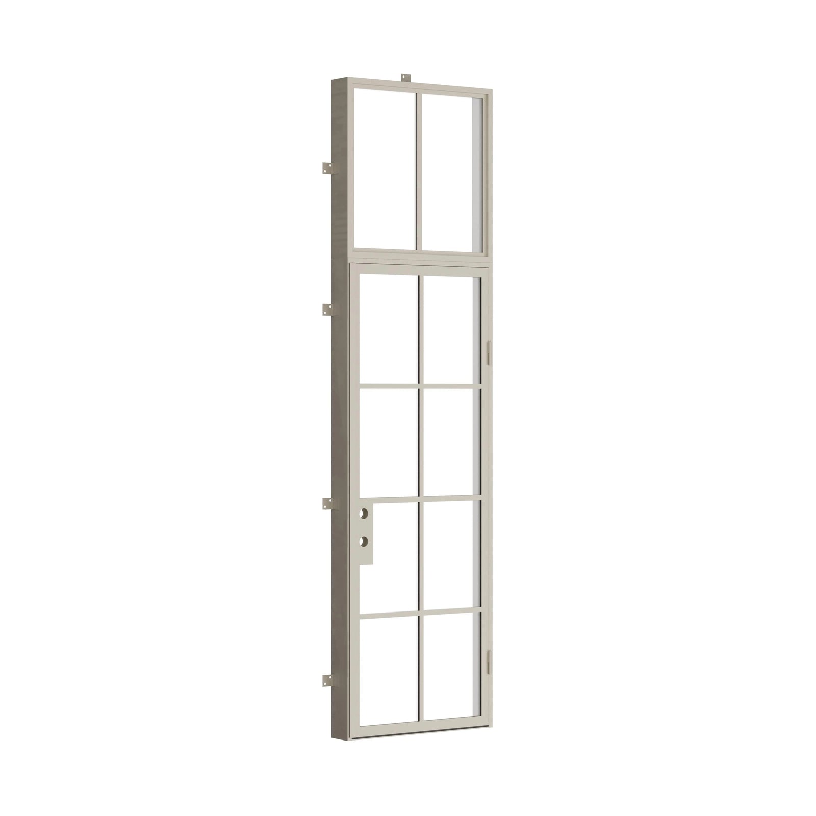 Pinkys Air 5 steel door, single, flat, with a flat top window, closed
