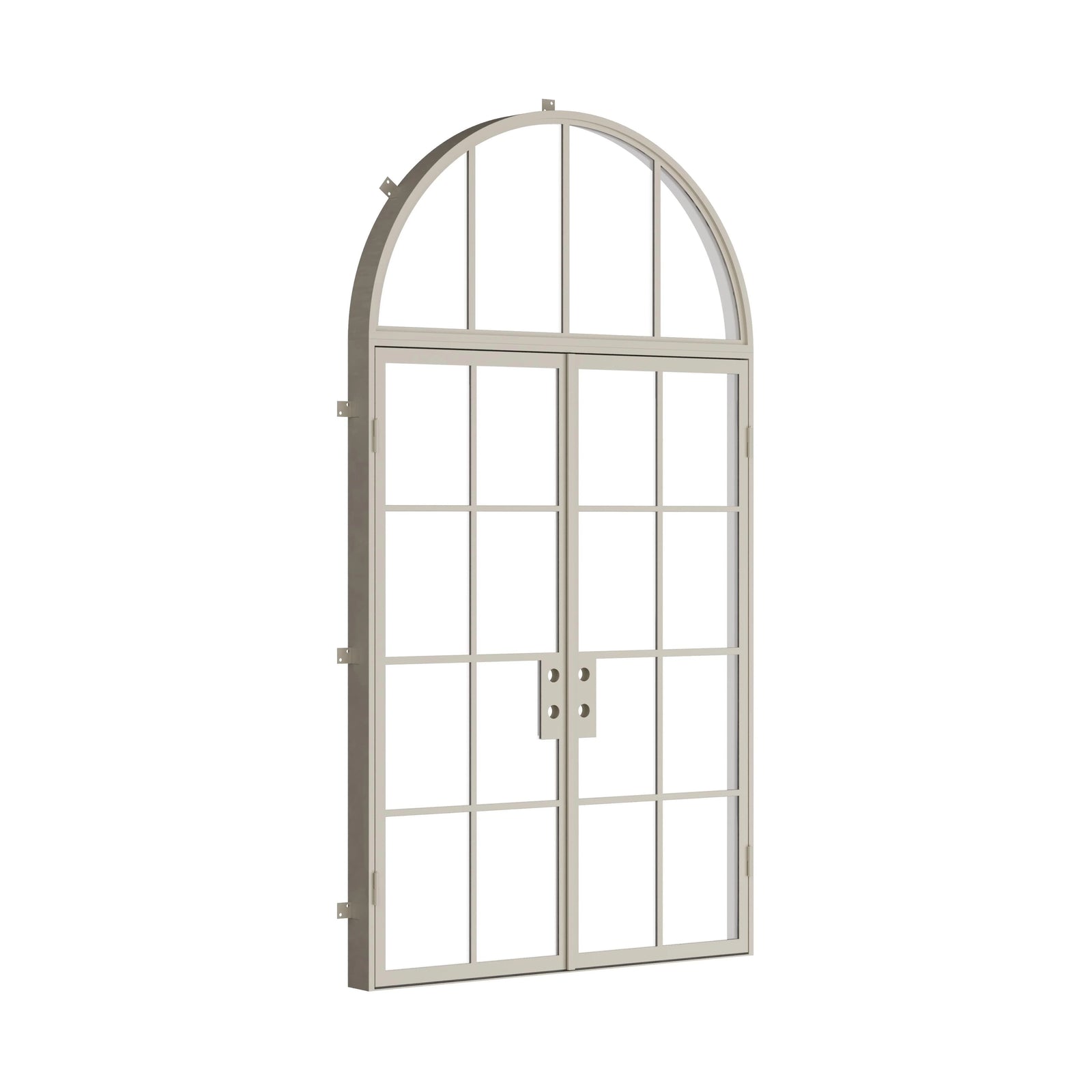 Pinkys Air 5 steel door, double, flat, with a full-arch top window, closed